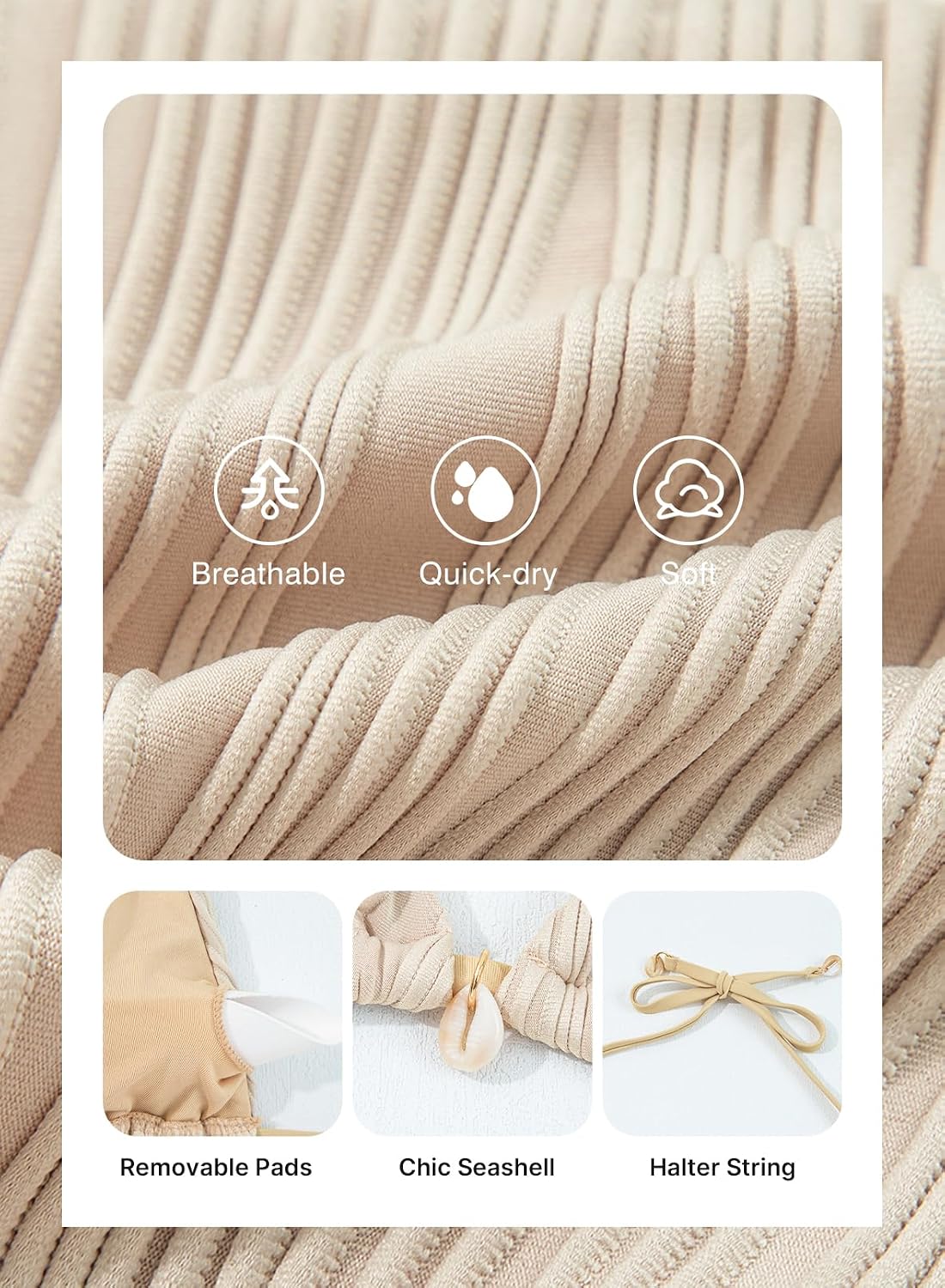 Herseas Textured Bikini Set Swimsuit — image 5