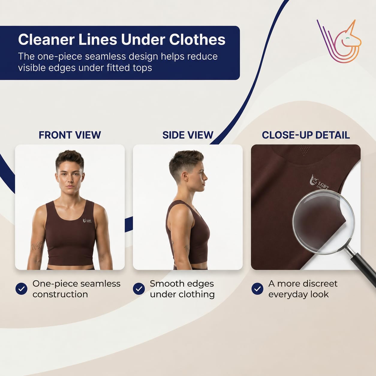 LGBT UNICORNS Seamless Chest Binder for FTM — image 9