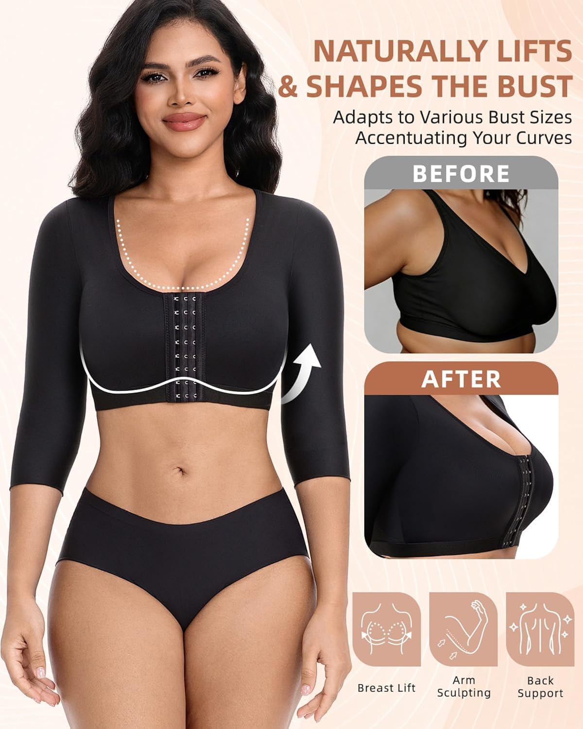SOEYHALY Seamless Arm Compression Shaper for Women — image 4