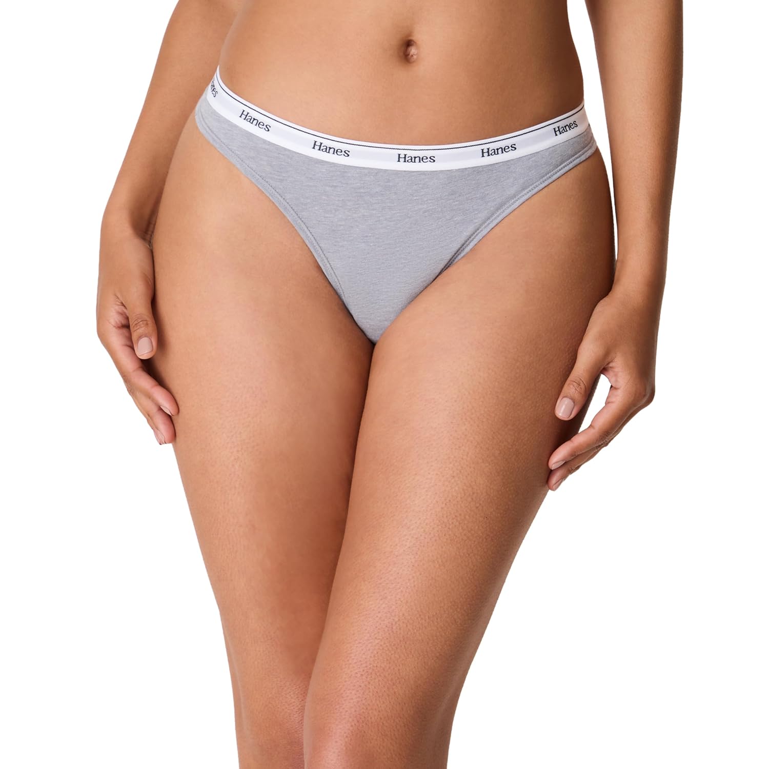 Hanes Cotton-Stretch Thong Panties 7-Pack