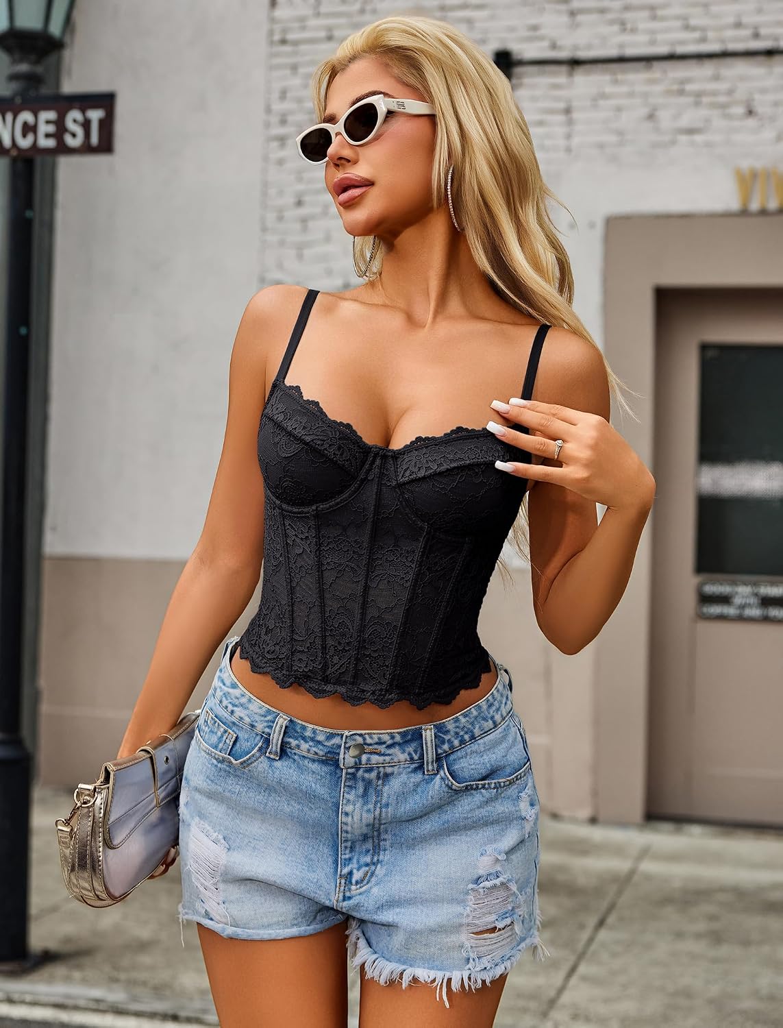 Avidlove Lace Underwire V-Neck Corset Top — image 3