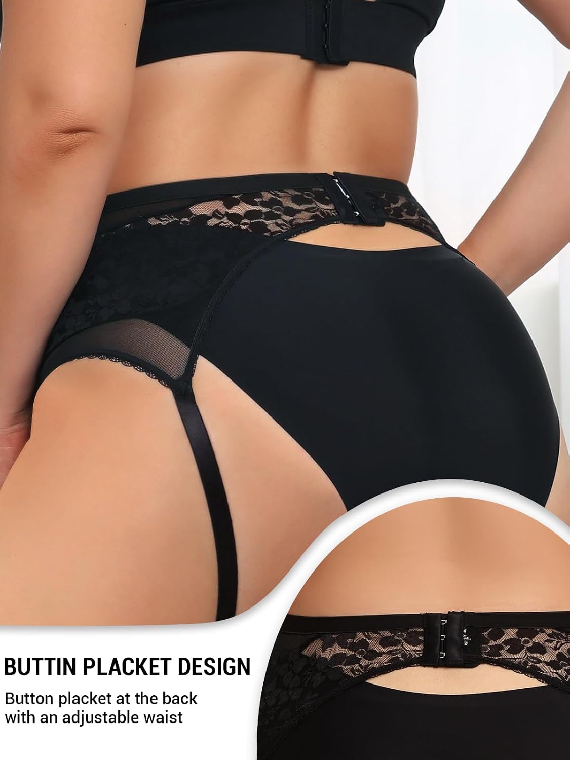 Moon Wood Plus Size Lace Garter Belt — image 3