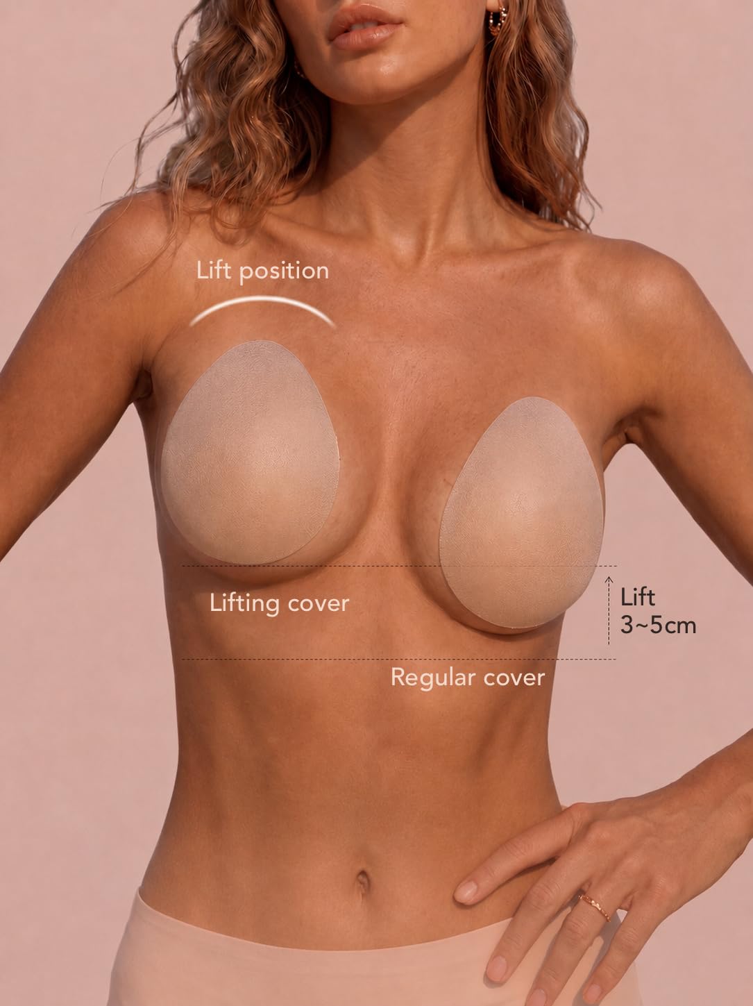 PUFF BODY Reusable Silicone Teardrop Nipple Covers with Lift — image 5