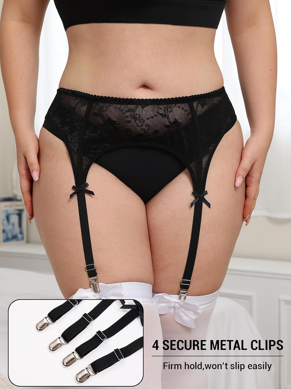 Moon Wood Plus Size Lace Garter Belt — image 2