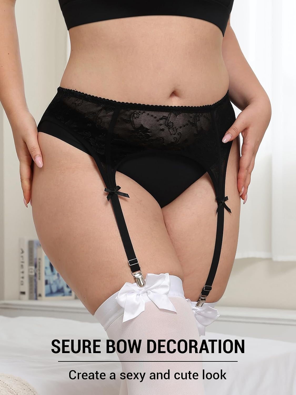 Moon Wood Plus Size Lace Garter Belt — image 4