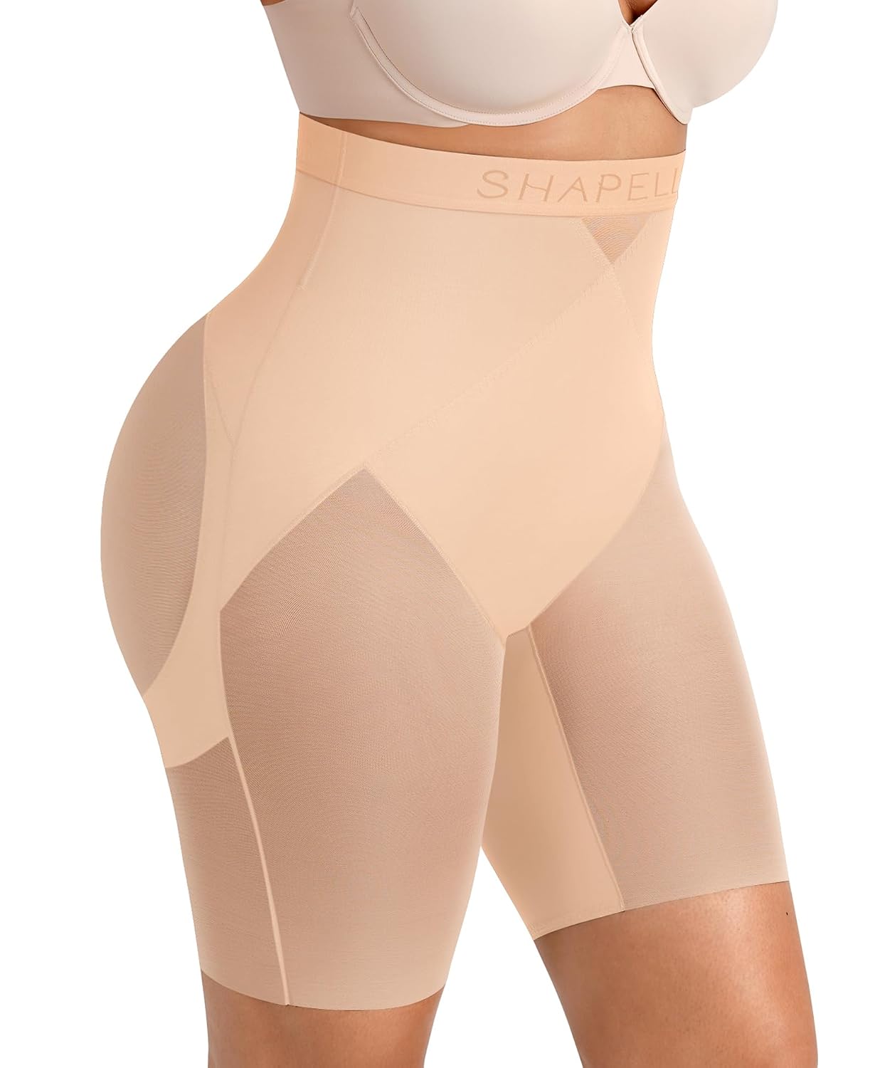 SHAPELLX High-Waisted Tummy Control Shapewear Shorts