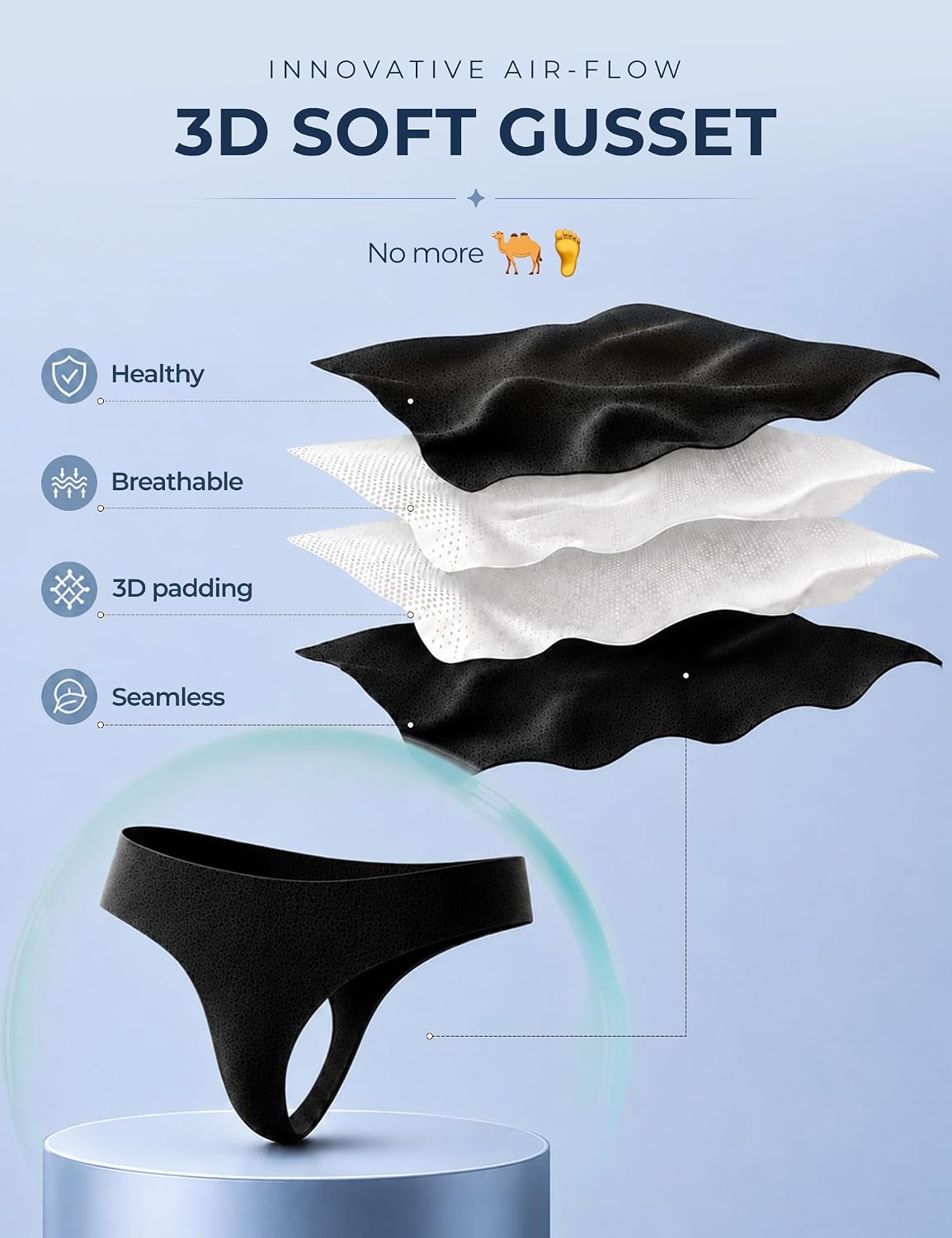 SPANFLEX Seamless No Show Thong for Women — image 3