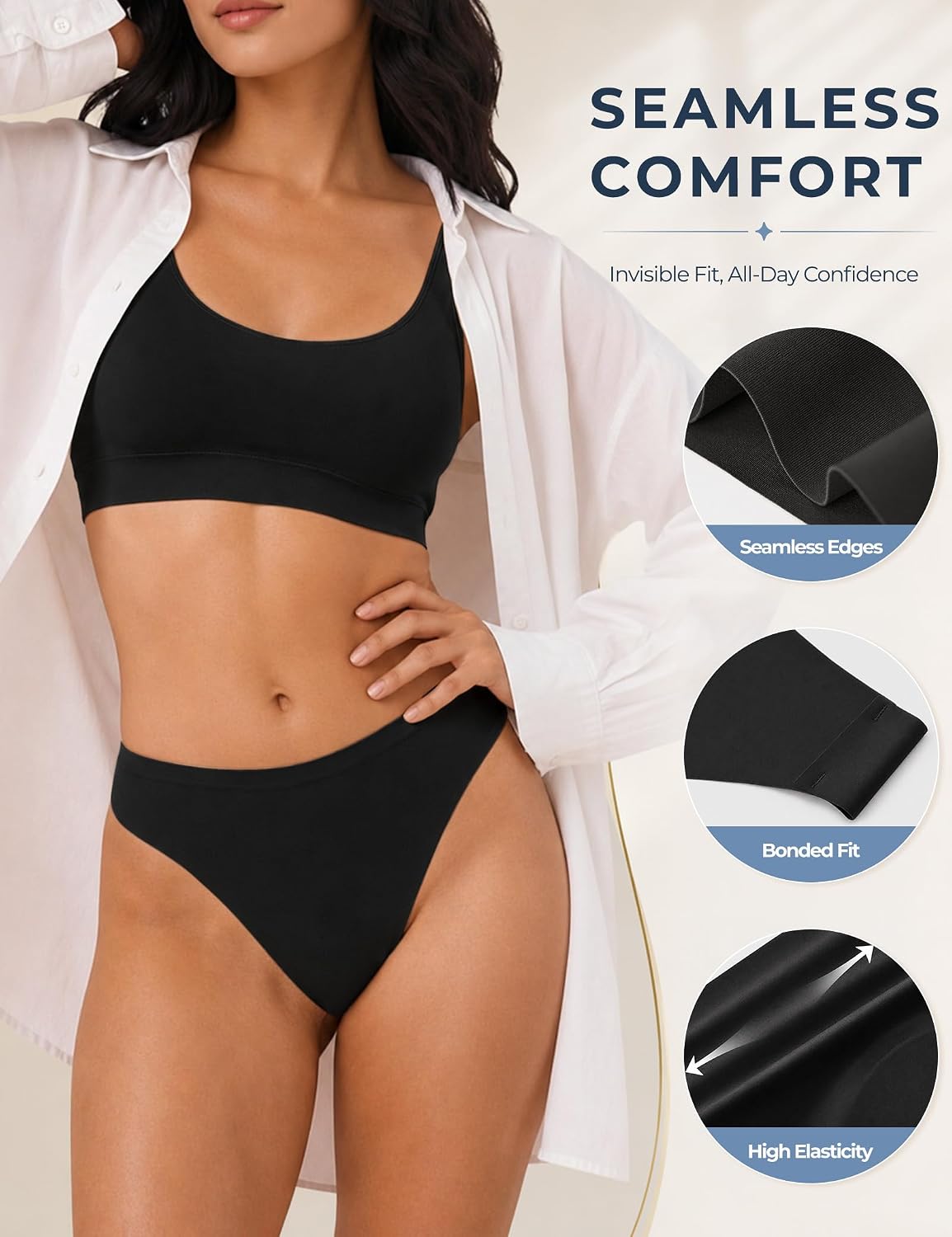 SPANFLEX Seamless No Show Thong for Women — image 5