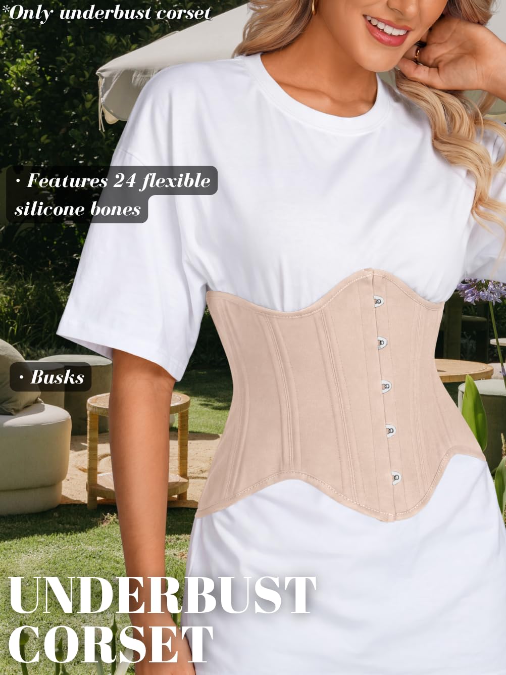 ChiaoLezhee Women's Underbust Corset with Boning — image 2