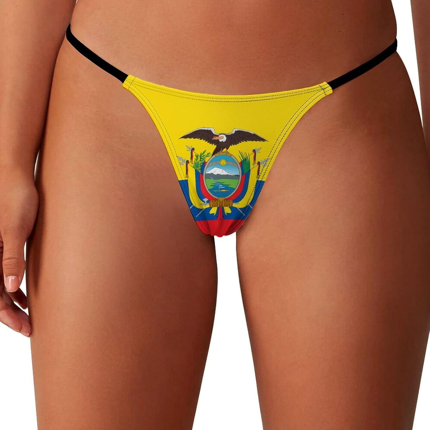 Women's Ecuador Flag G-String Thong Low Rise