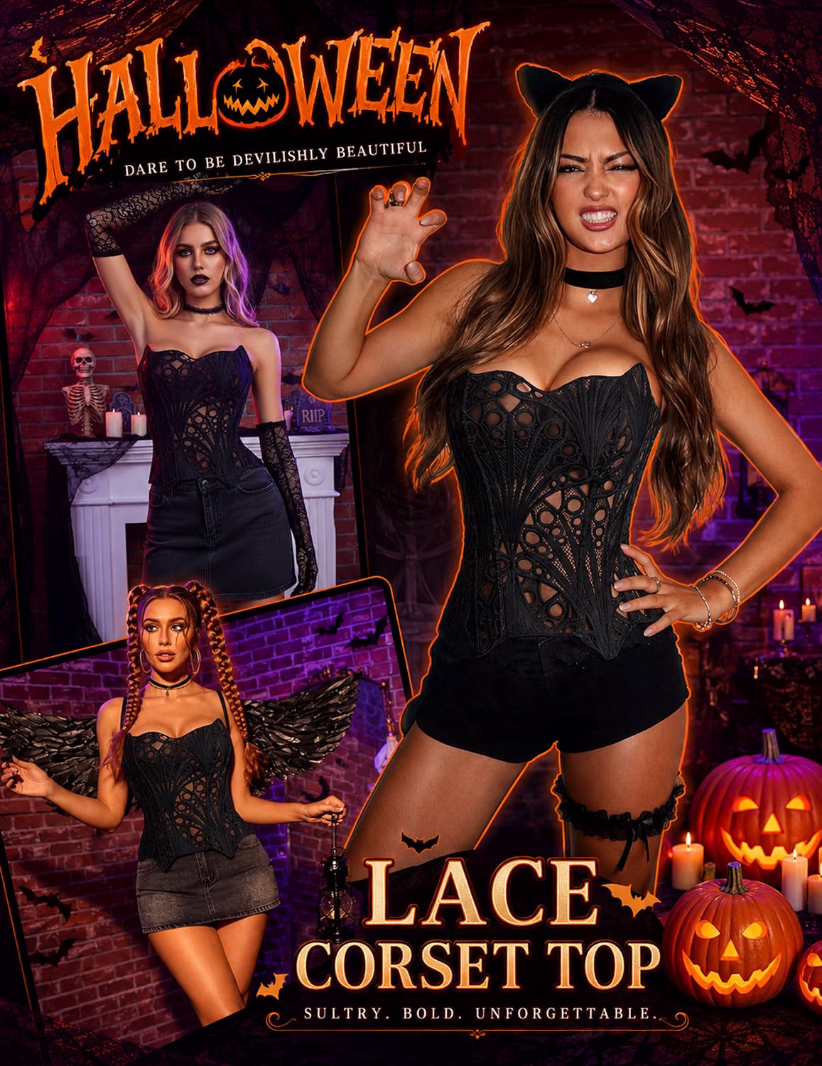 Avidlove Lace-Up Boned Corset Bustier — image 5