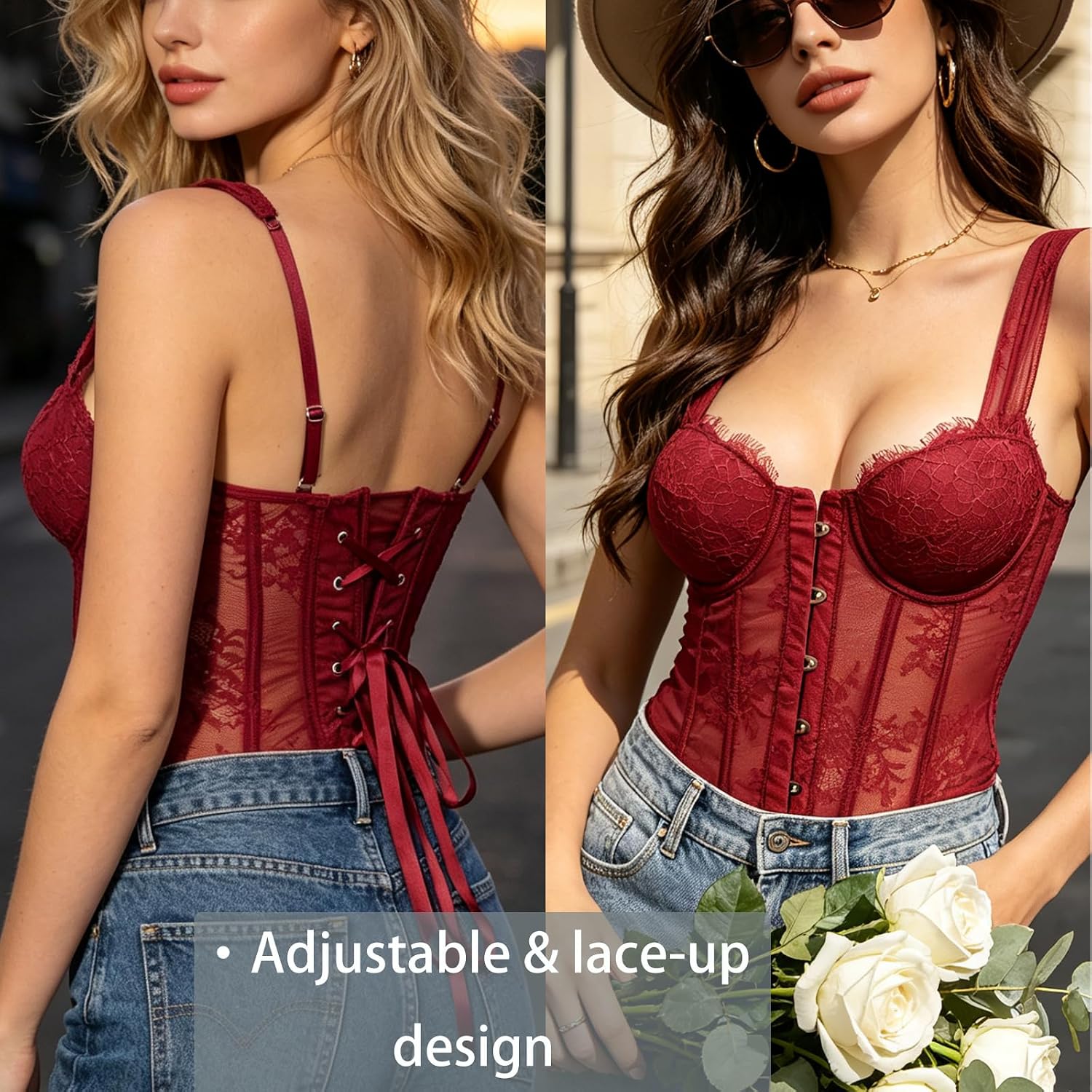 Lirokan Lace Corset Bustier Top — image 3