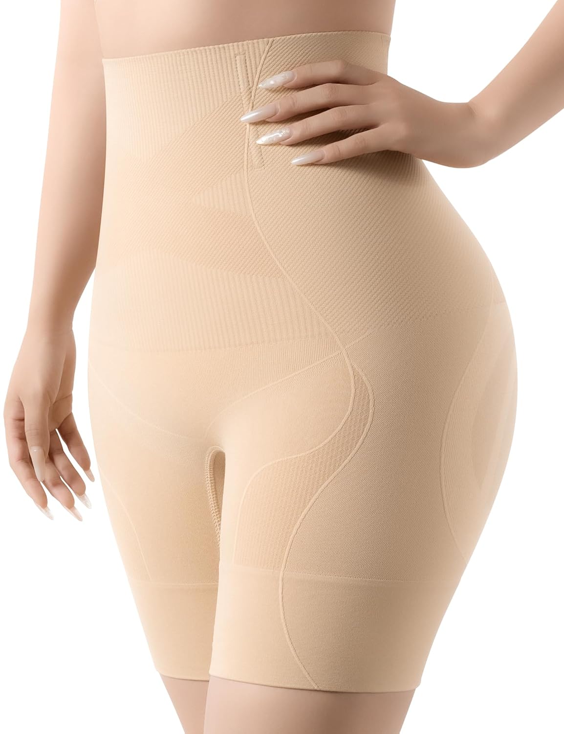KLVEE High Waisted Tummy Control Shapewear Shorts