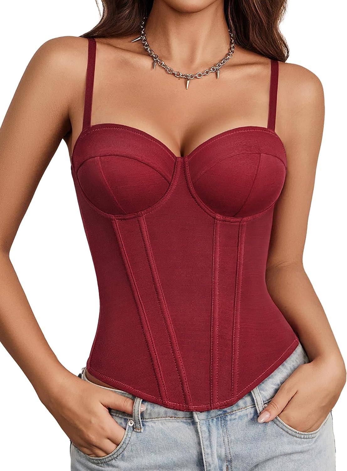 Avidlove Women's Corset Bustier Top with Underwire — image 8