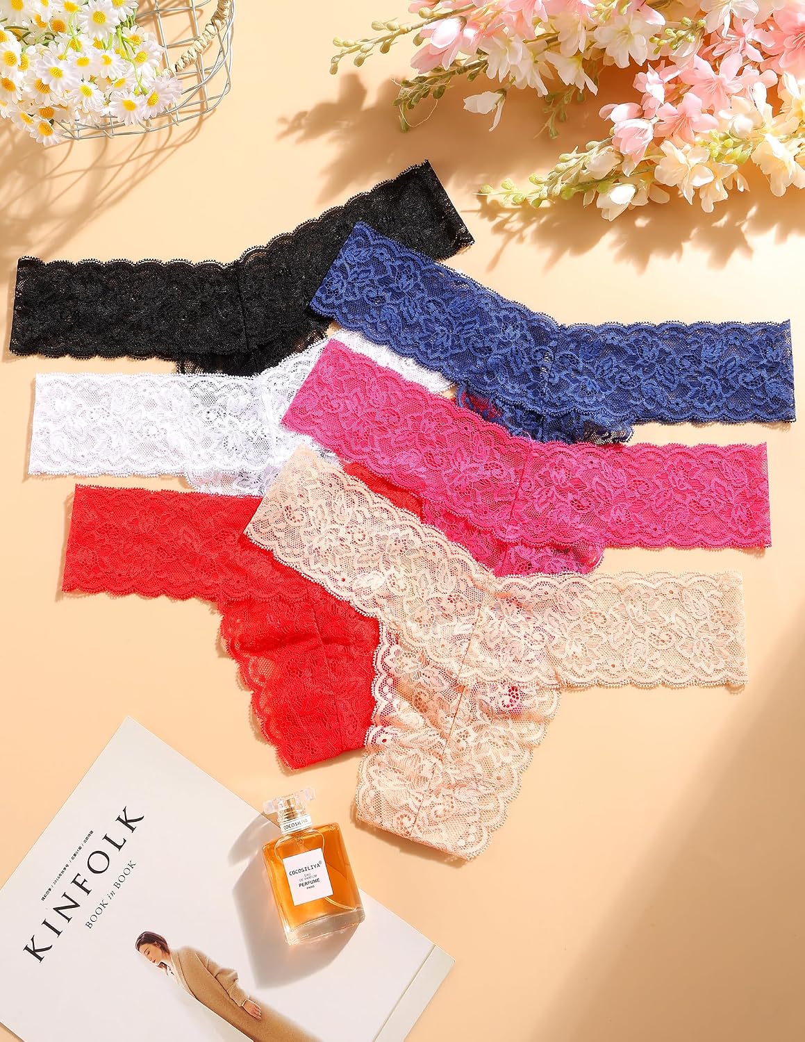 Ocojoce Lace Low Rise T-Back Thong Pack — image 3