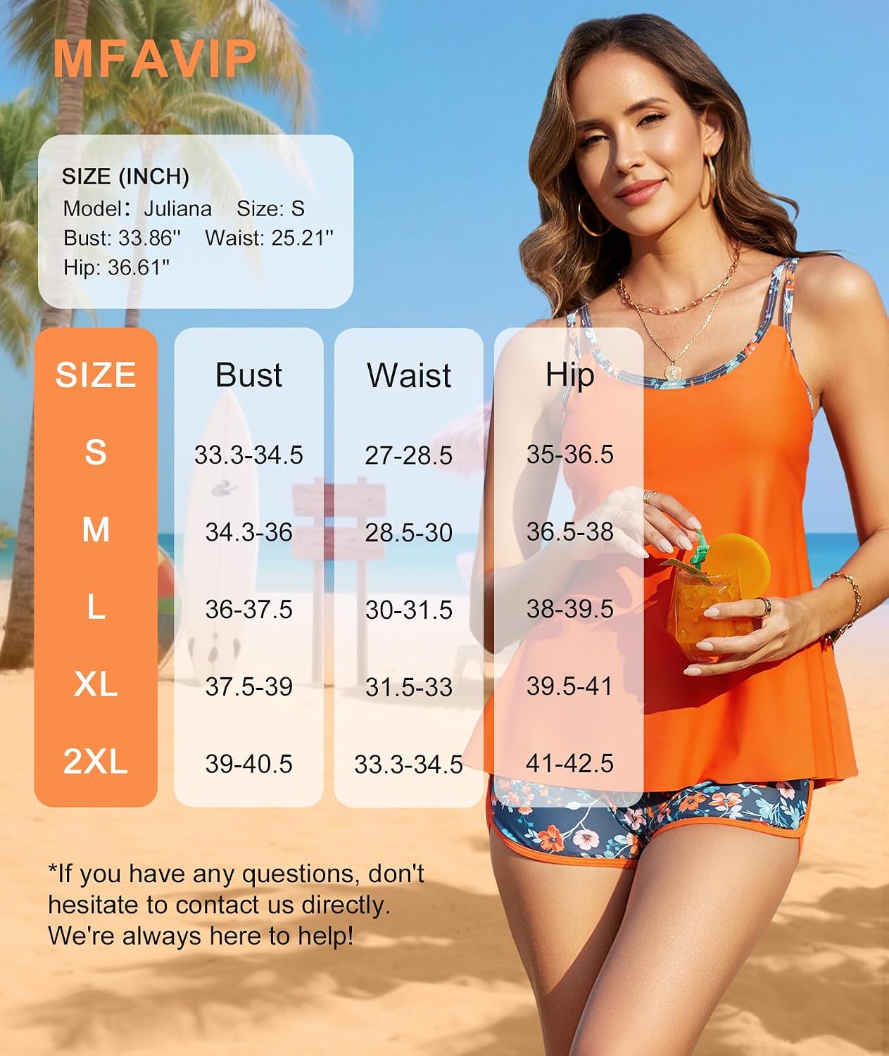 Tummy Control Tankini Two Piece Swimwear — image 6