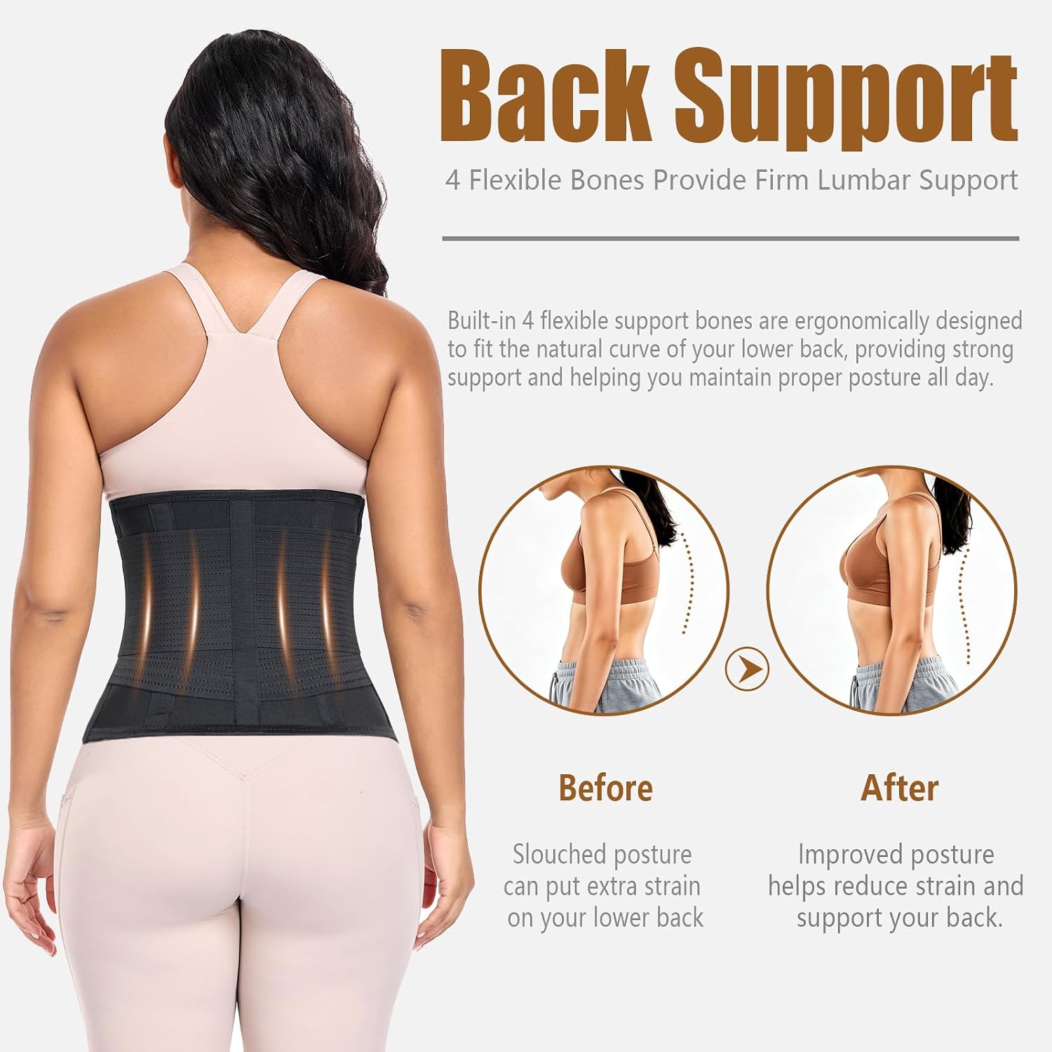 RQIMEI Waist Trainer Tummy Control Cincher — image 5