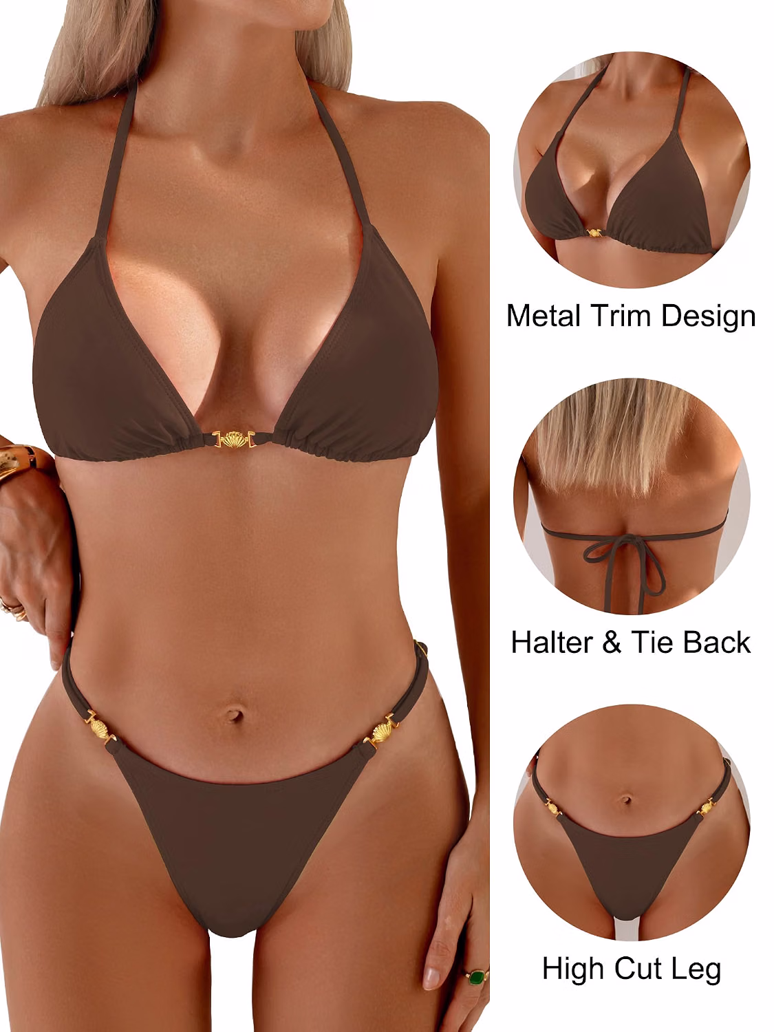 swimall String Halter Triangle Bikini Set — image 4