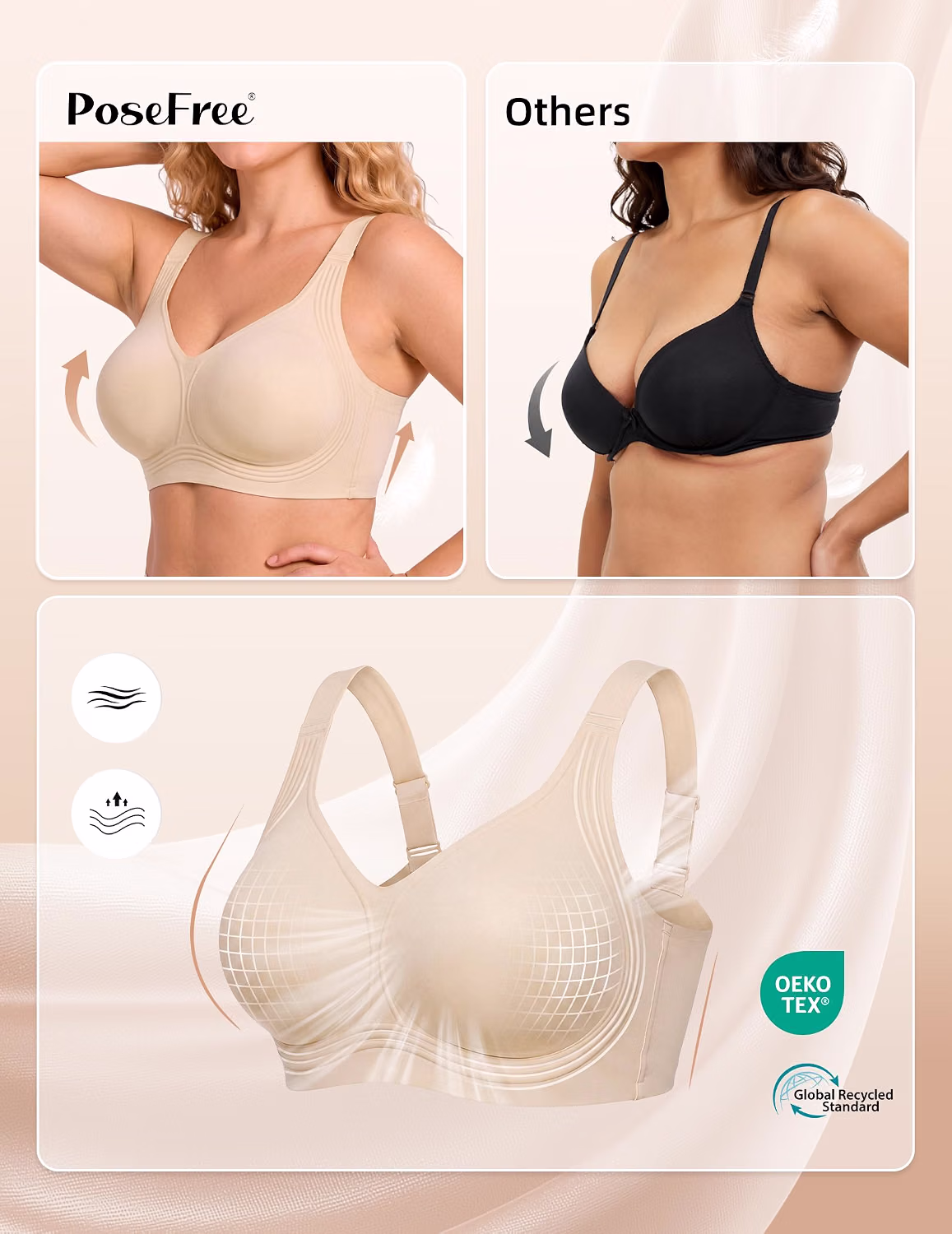 PoseFree Jelly Wireless Seamless Sleep Bra — image 3
