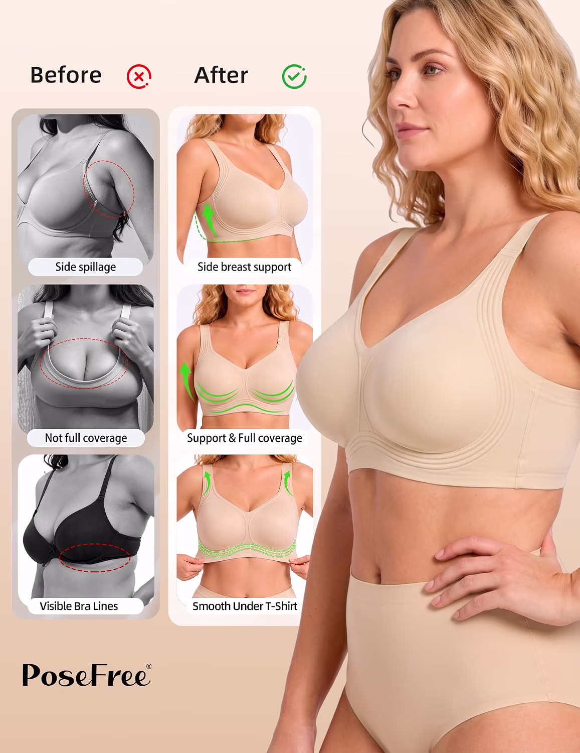 PoseFree Jelly Wireless Seamless Sleep Bra — image 4