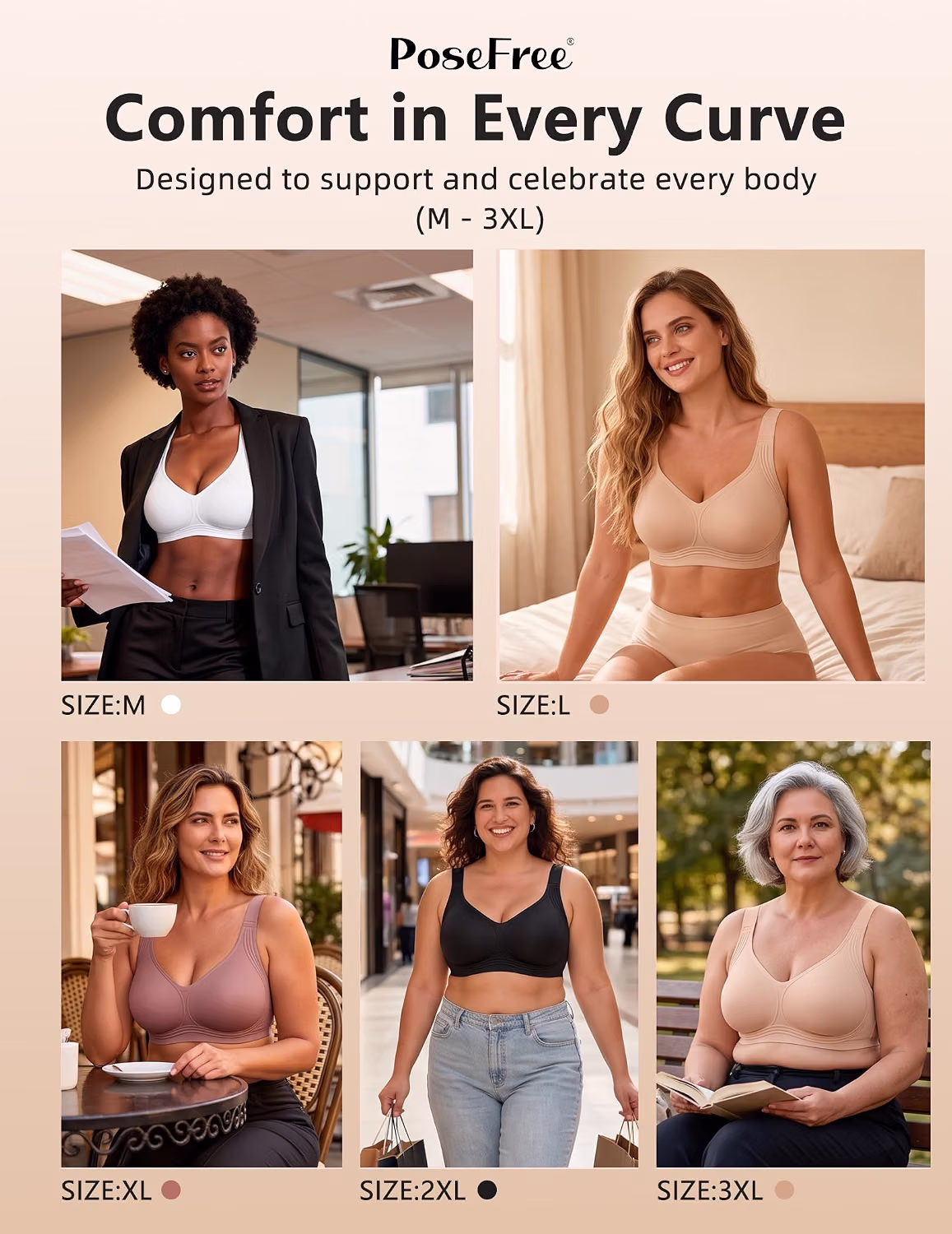 PoseFree Jelly Wireless Seamless Sleep Bra — image 5