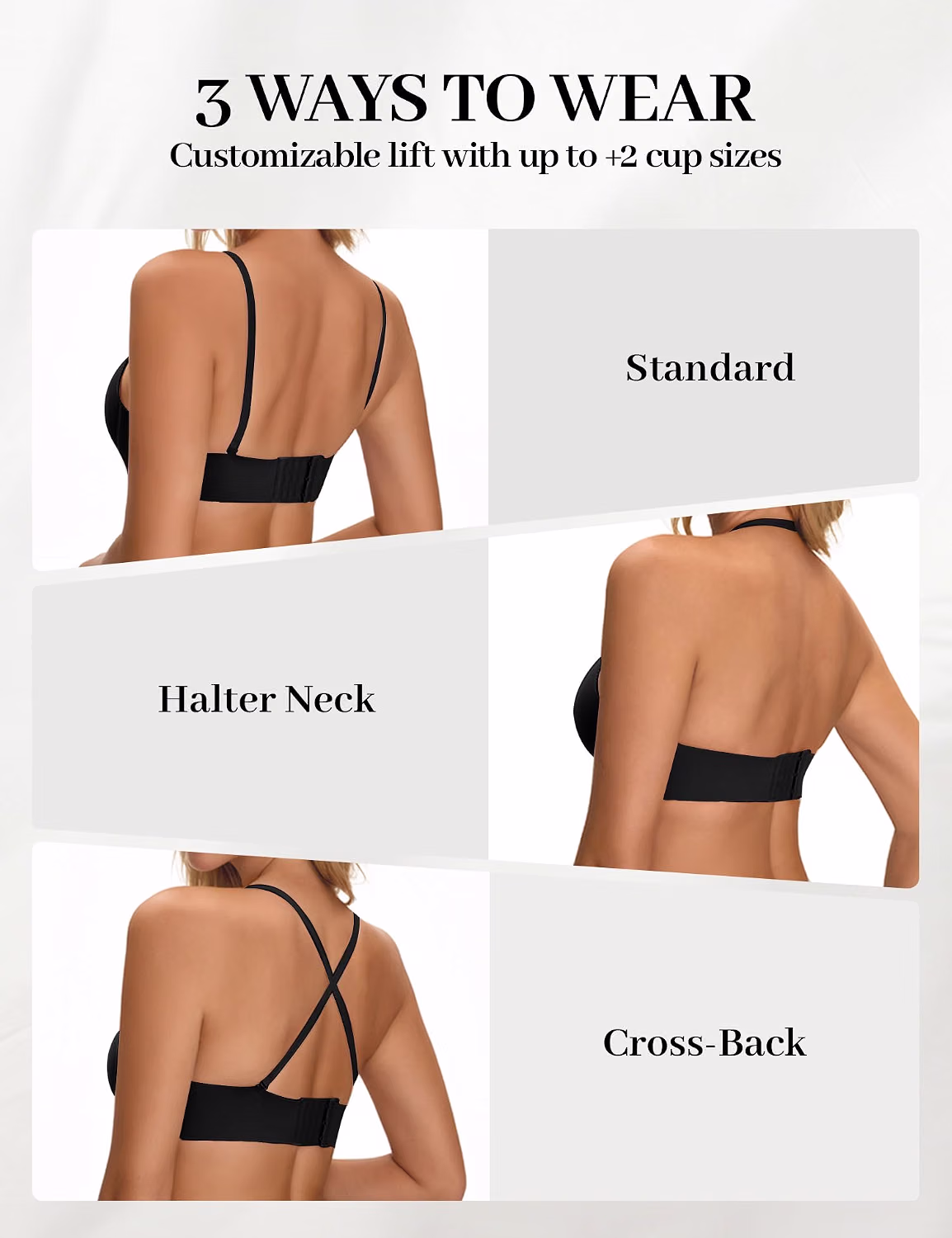 LUCKMEEY Wireless Lace-Up Push Up Bra — image 3