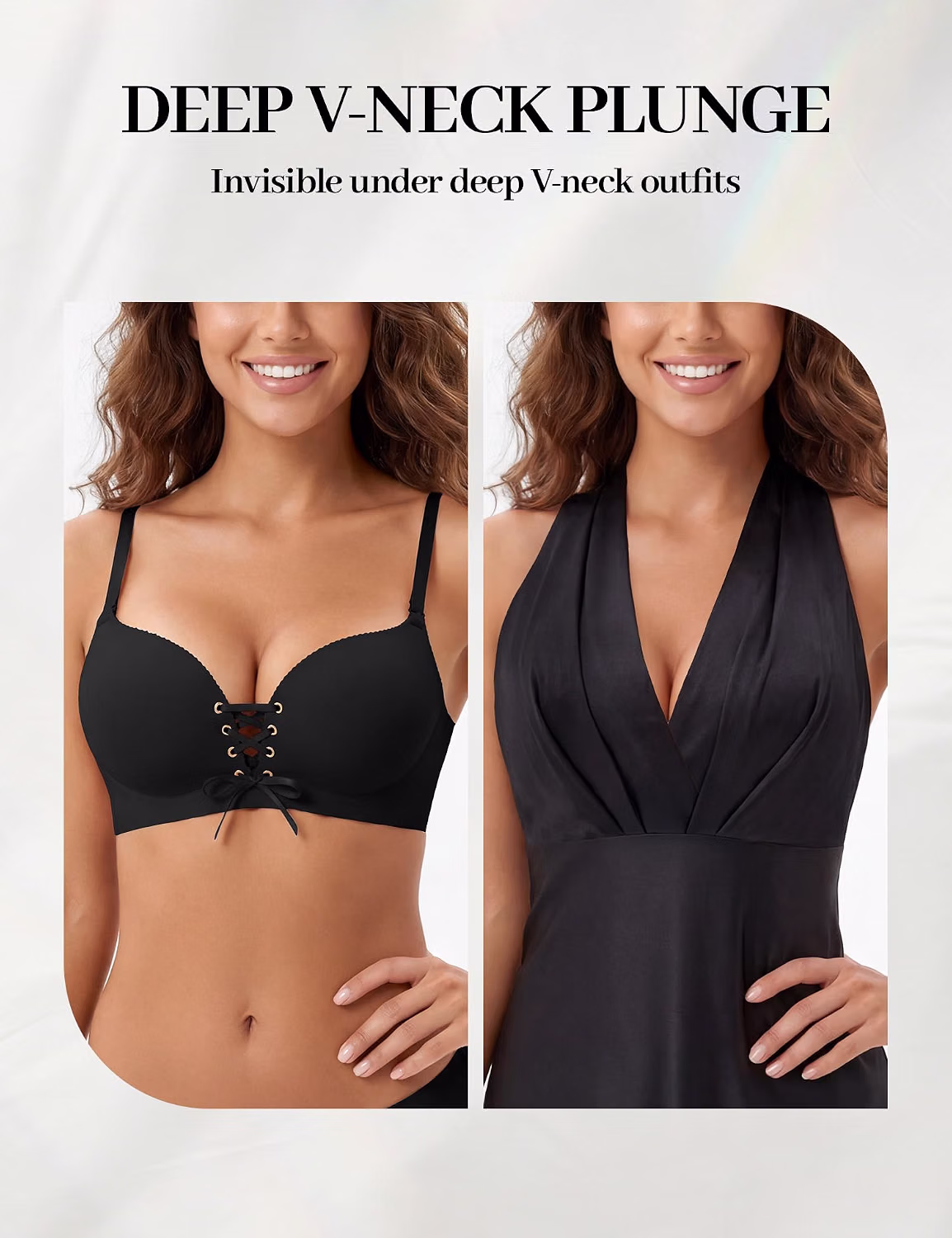 LUCKMEEY Wireless Lace-Up Push Up Bra — image 5