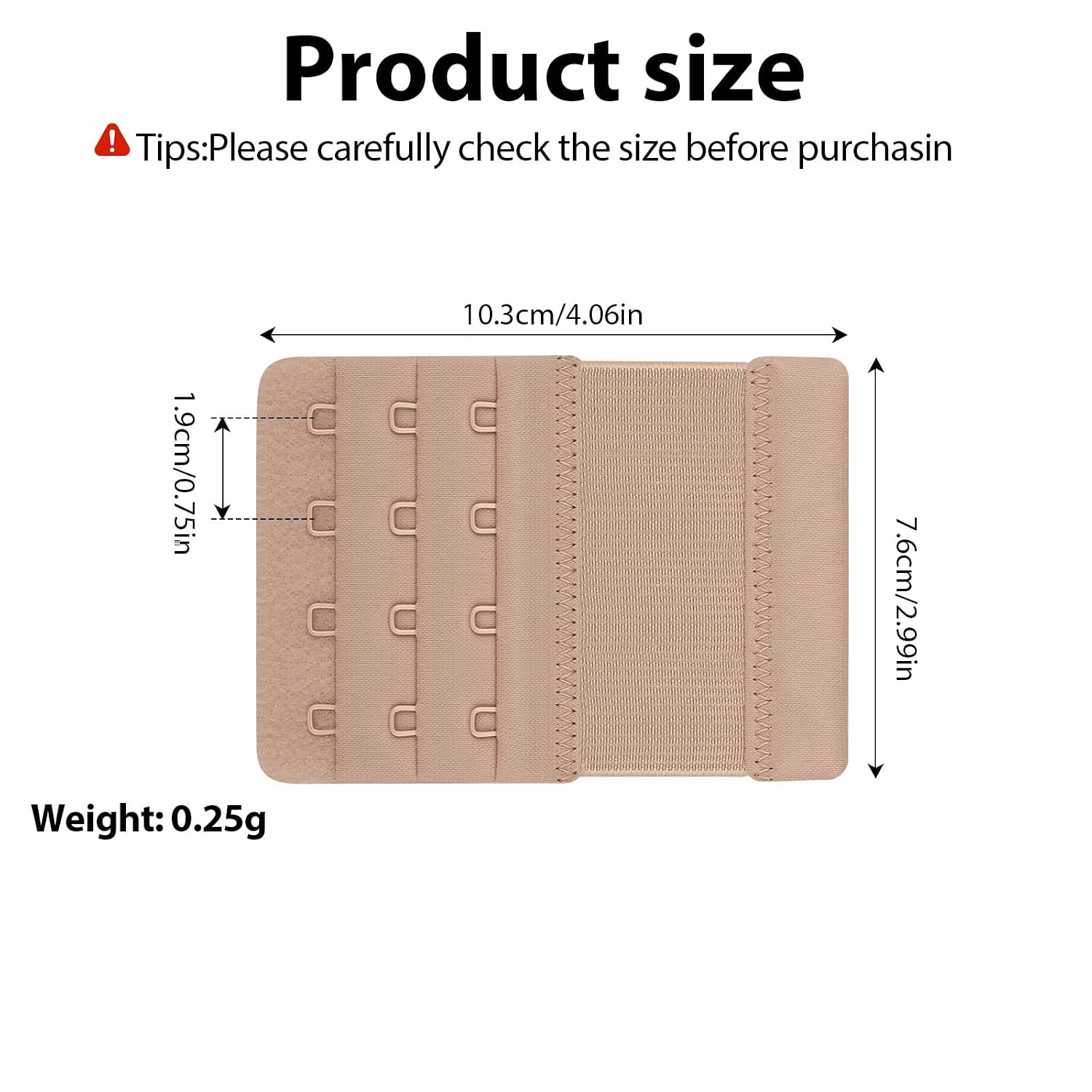 Vancle Women's 4-Hook Bra Extension Strap — image 2