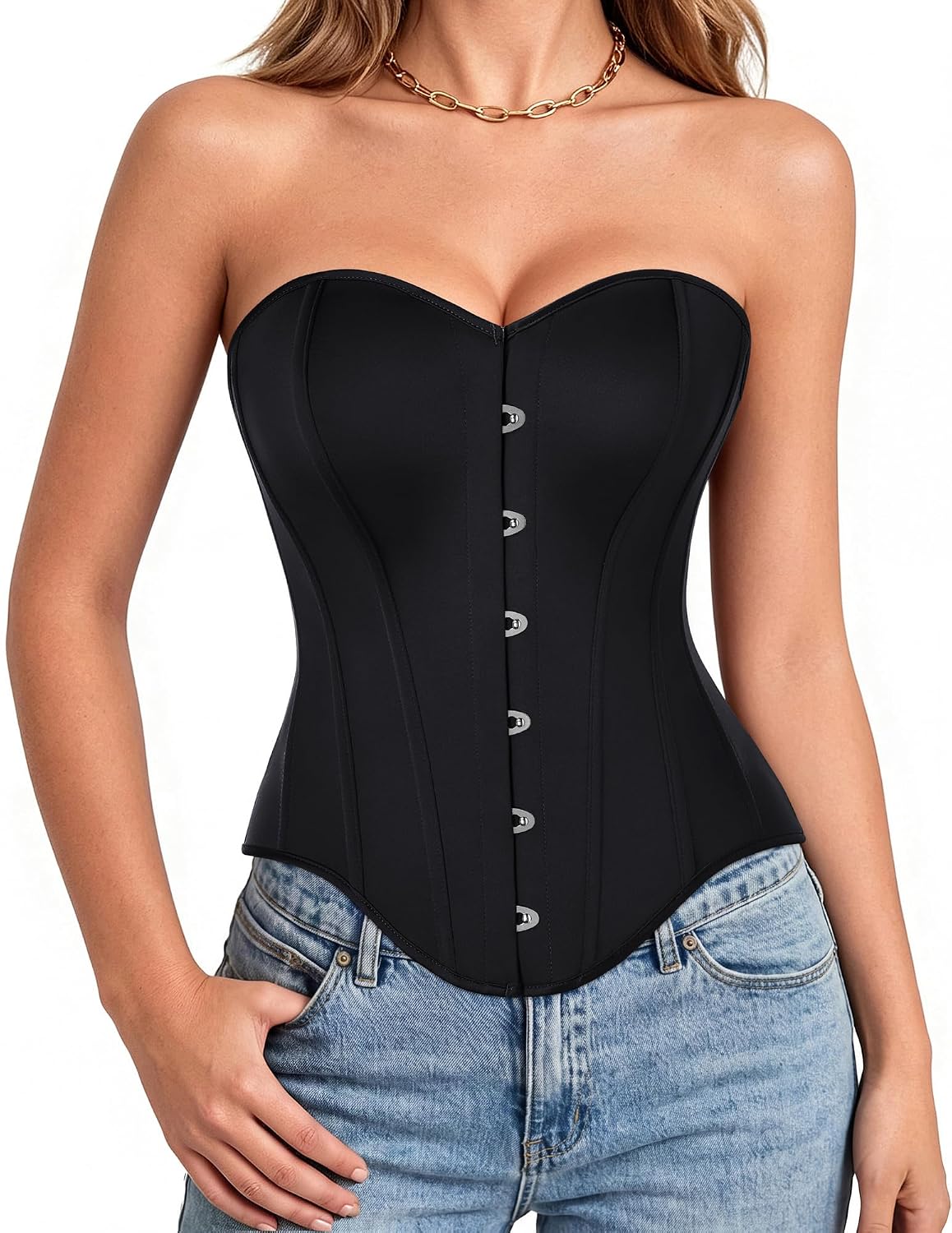Scarlet Darkness Strapless Overbust Corset for Women