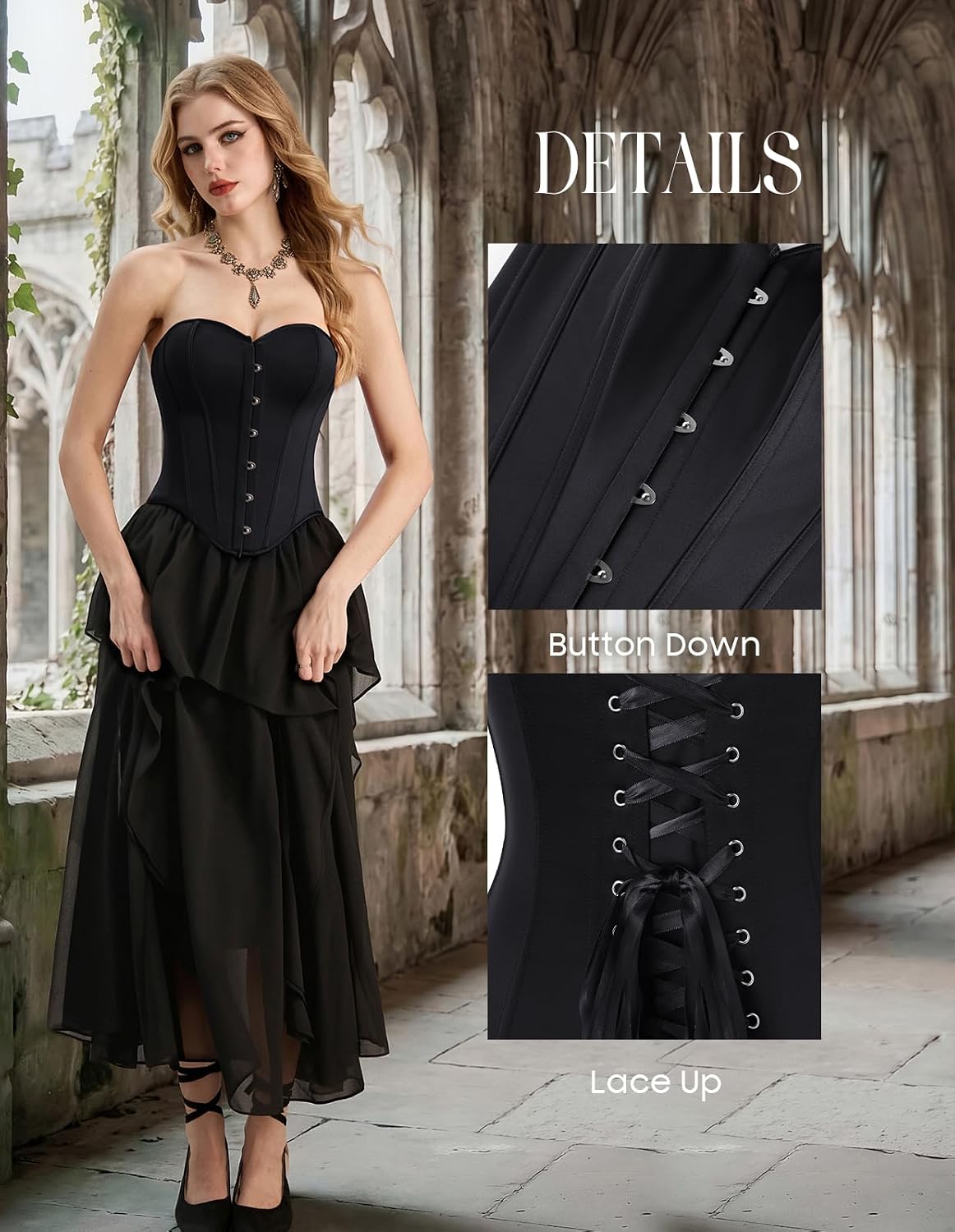 Scarlet Darkness Strapless Overbust Corset for Women — image 4
