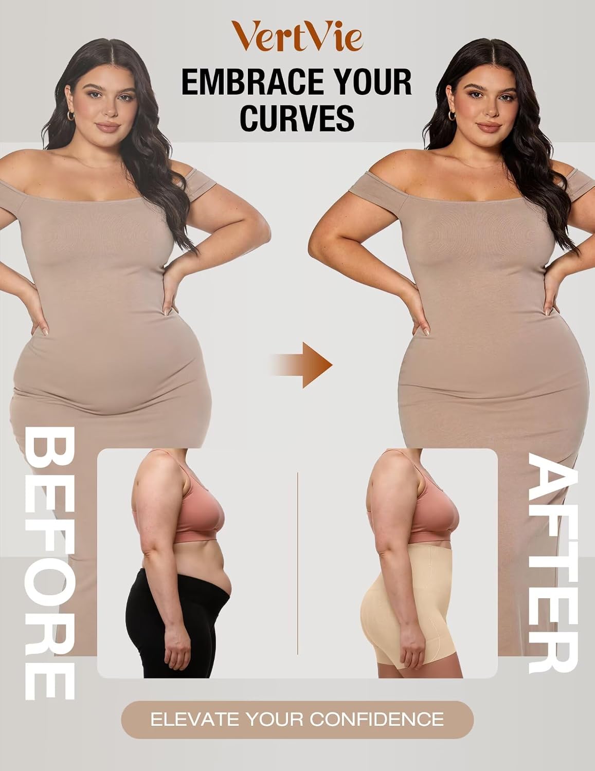 Vertvie High Waisted Tummy Control Shapewear Shorts — image 5