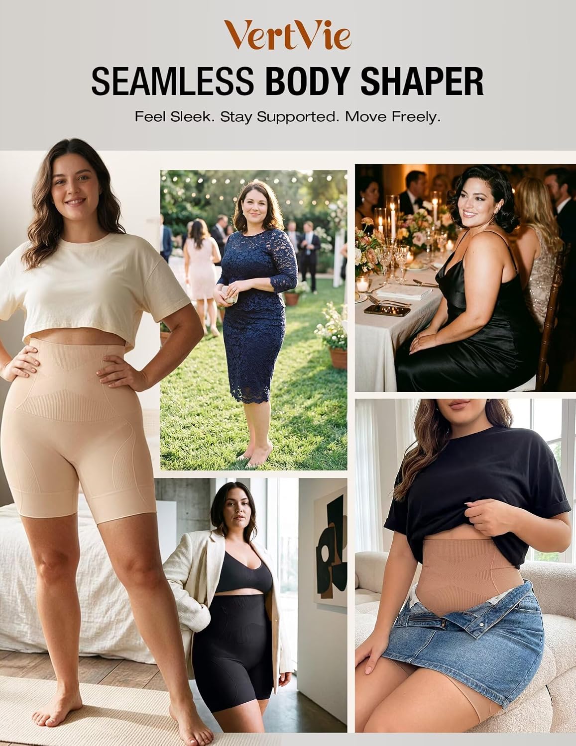 Vertvie High Waisted Tummy Control Shapewear Shorts — image 6