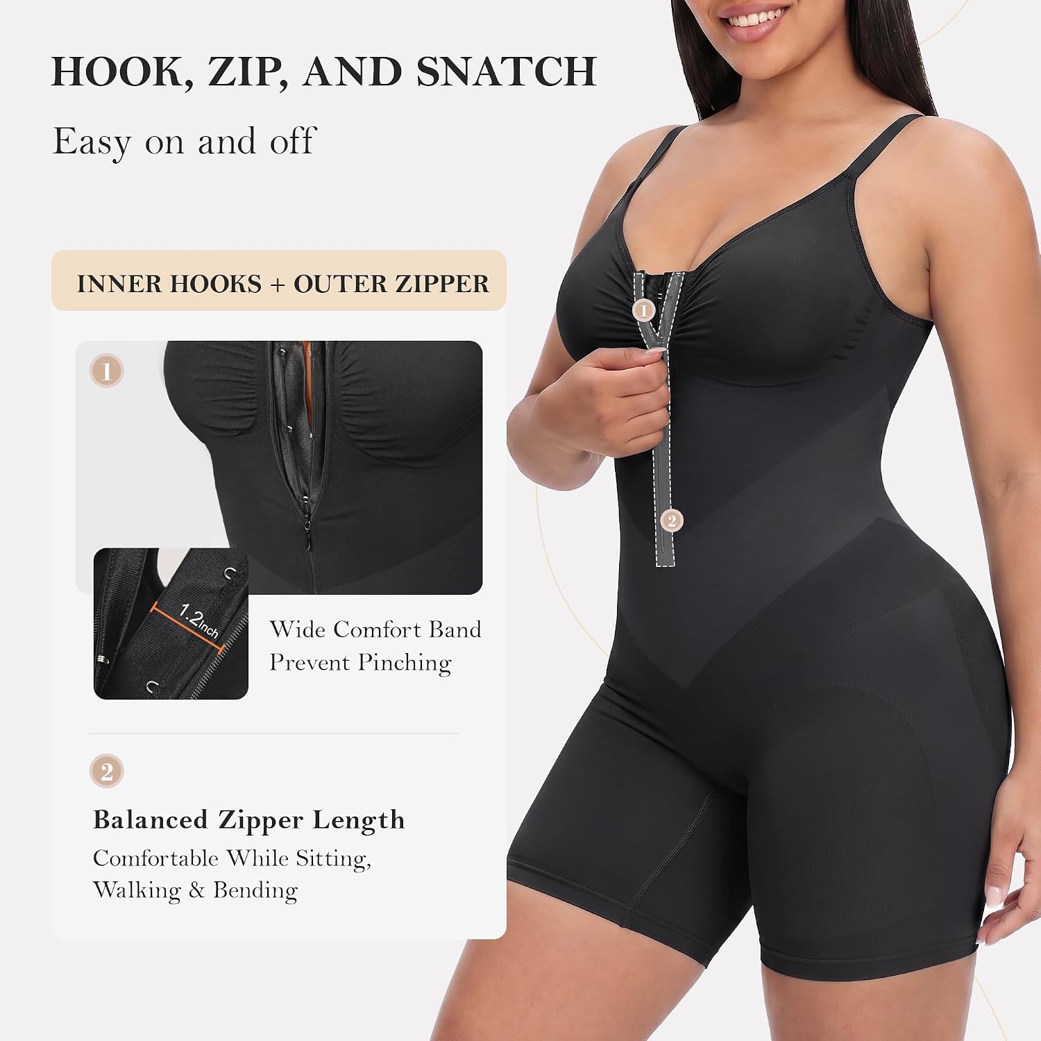 YIANNA V-Shaped Seamless Faja Bodysuit — image 4