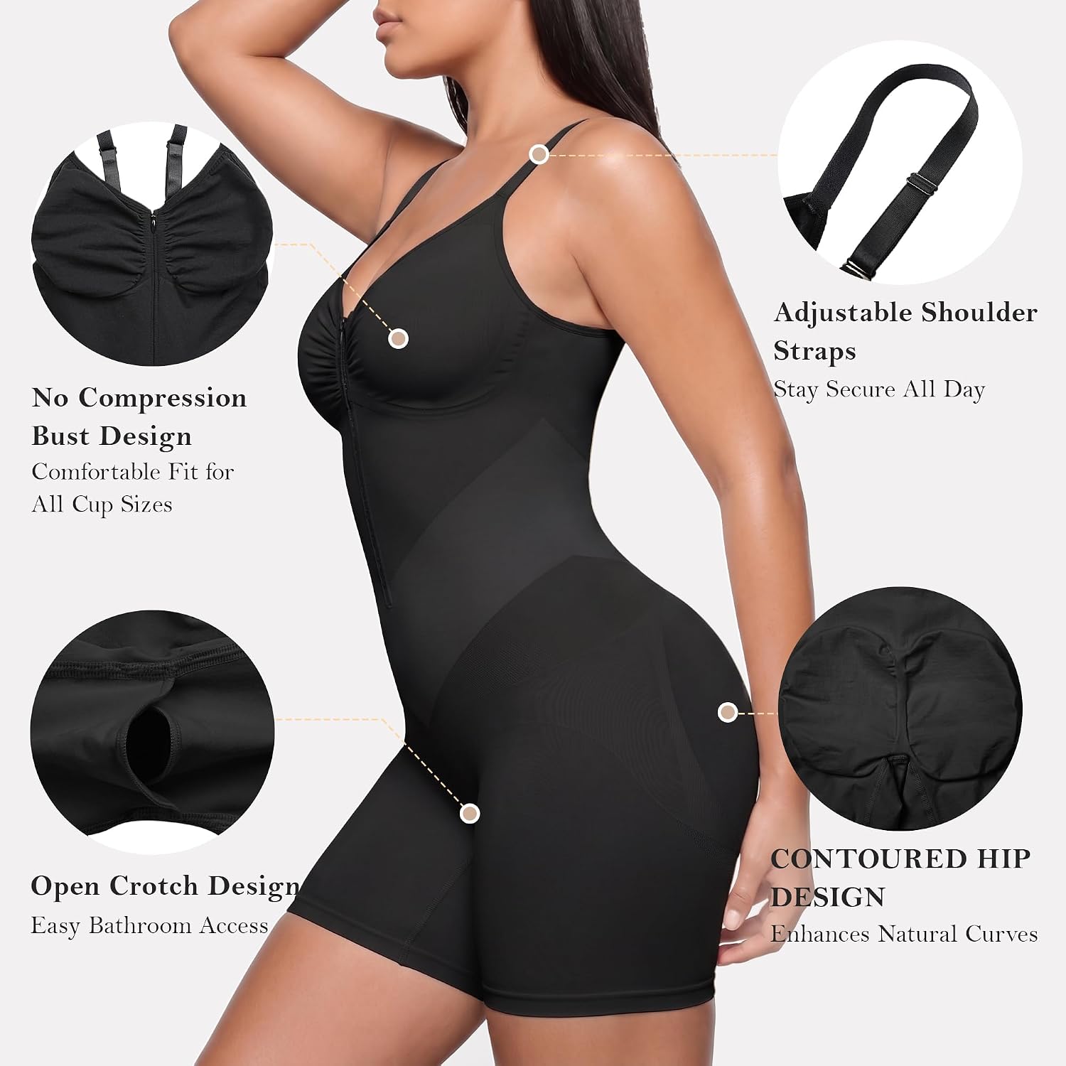 YIANNA V-Shaped Seamless Faja Bodysuit — image 5