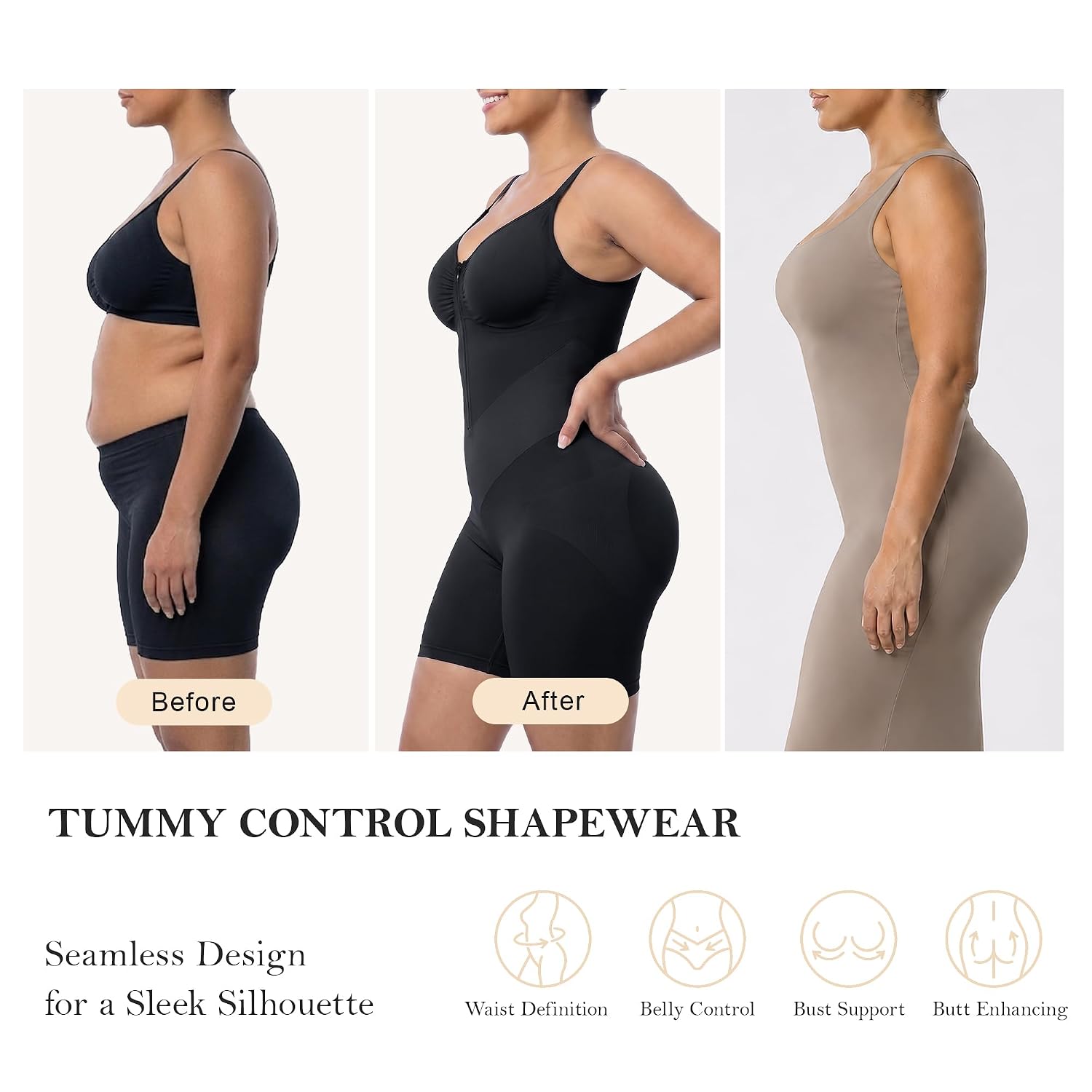 YIANNA V-Shaped Seamless Faja Bodysuit — image 8