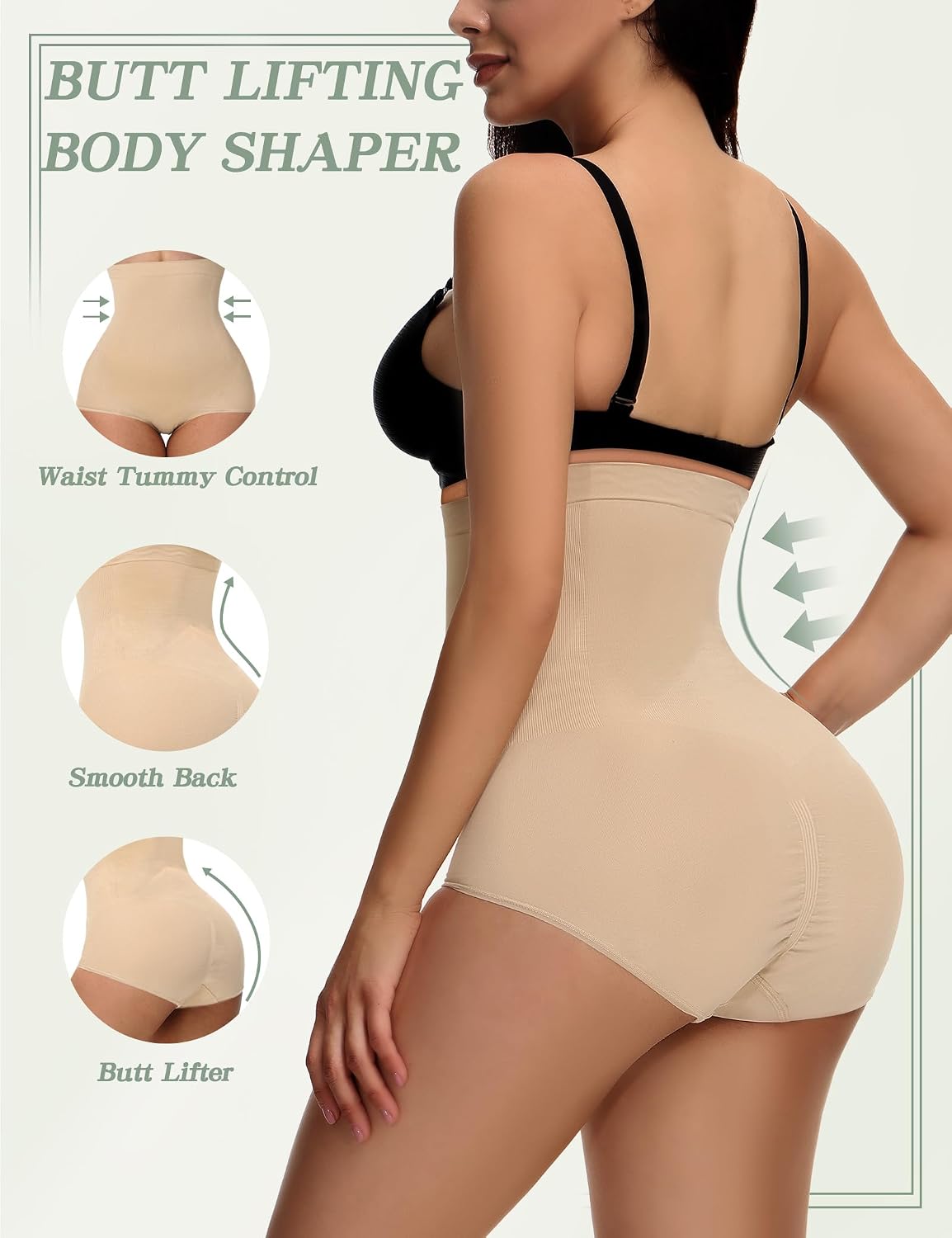 Niceuare High Waisted Tummy Control Shapewear Shorts — image 4
