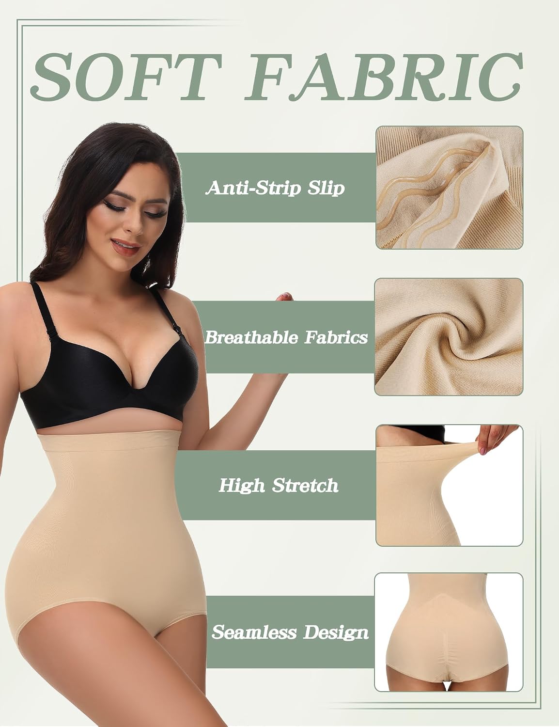 Niceuare High Waisted Tummy Control Shapewear Shorts — image 5