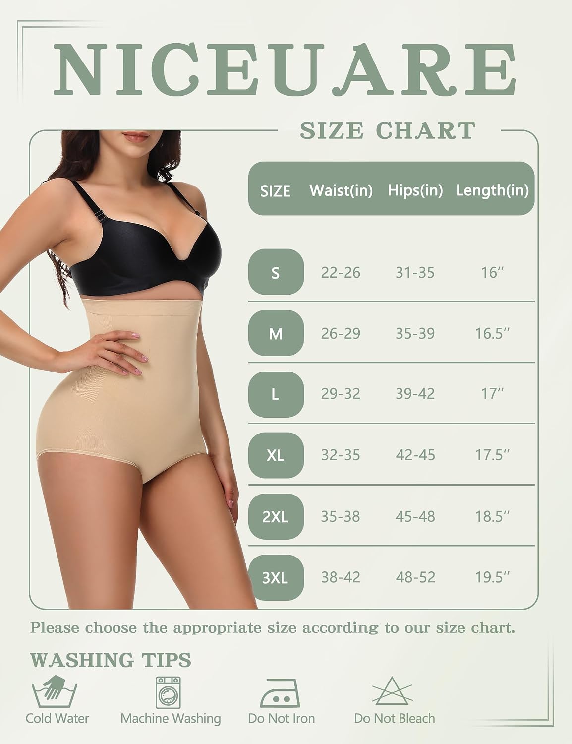 Niceuare High Waisted Tummy Control Shapewear Shorts — image 6