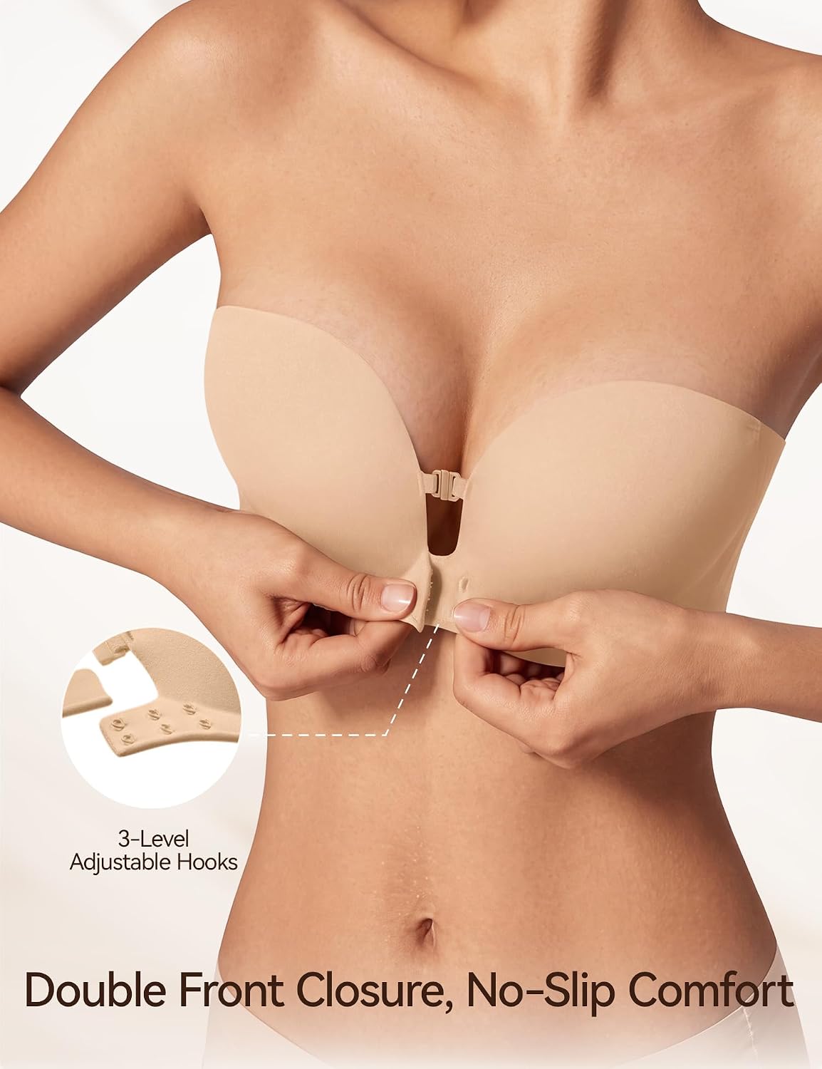 LUCKMEEY Seamless Strapless Push-Up Bra — image 2