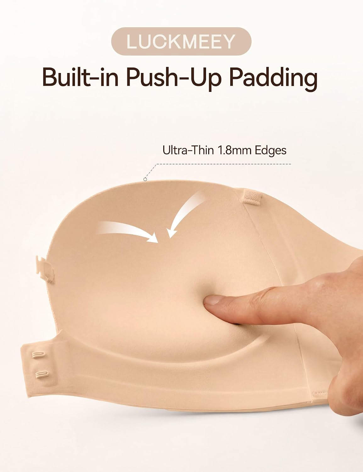 LUCKMEEY Seamless Strapless Push-Up Bra — image 5