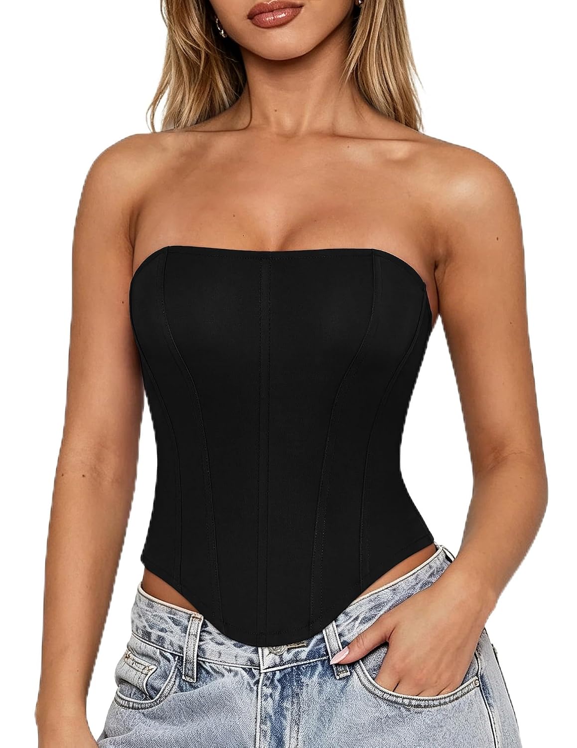 Scarlet Darkness Strapless Corset Bustier