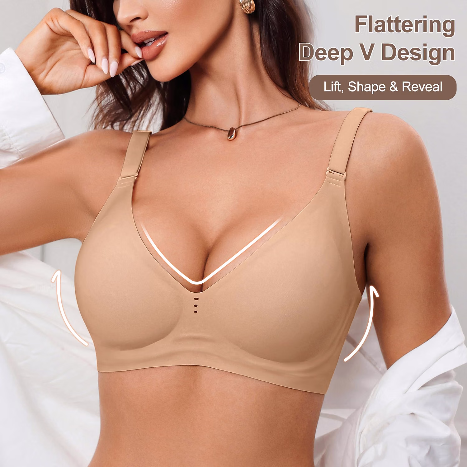 ULTREAGLE Wireless Seamless Jelly Push Up Bra — image 2