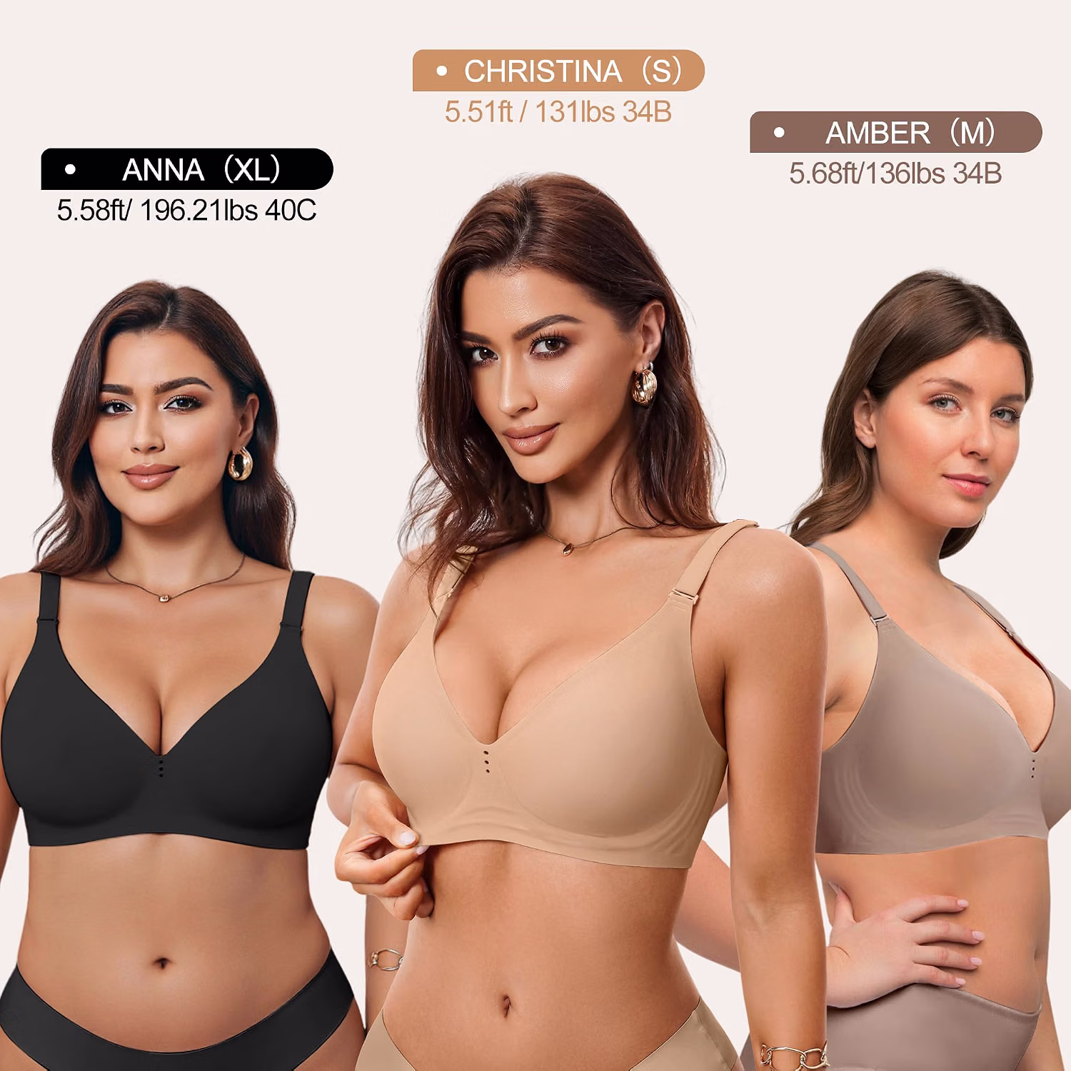 ULTREAGLE Wireless Seamless Jelly Push Up Bra — image 6