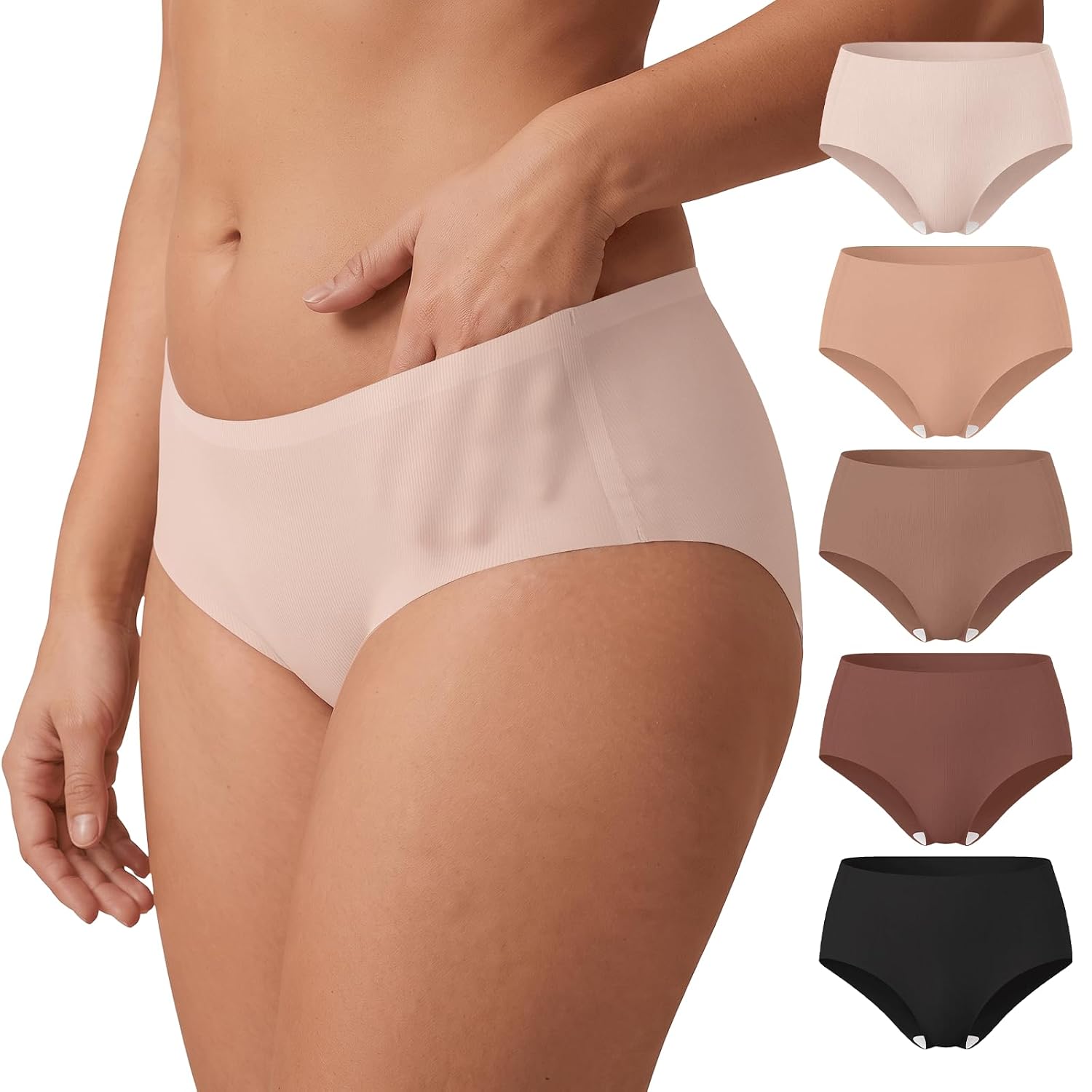 Vertvie Seamless No Show Hipster Panties