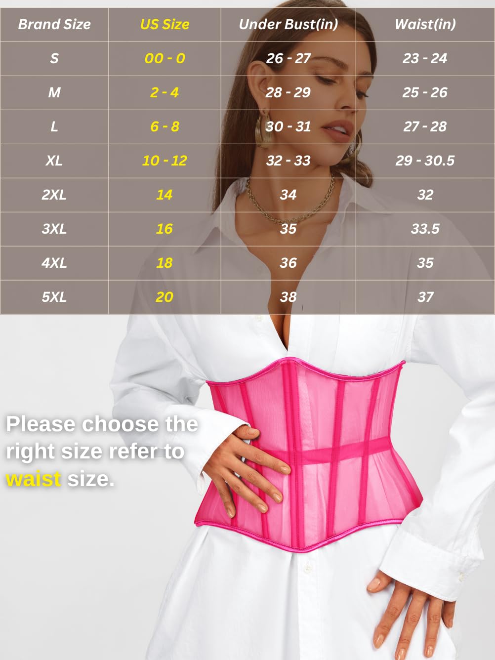 ChiaoLezhee Mesh Lace-Up Underbust Corset Belt — image 6
