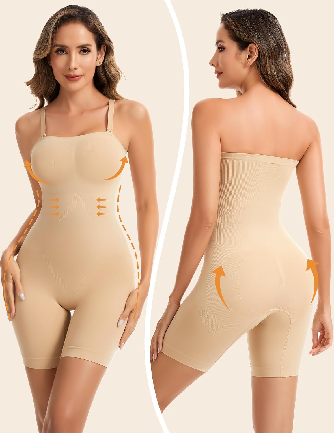 Woahee Strapless Shapewear Bodysuit with Tummy Control — image 3