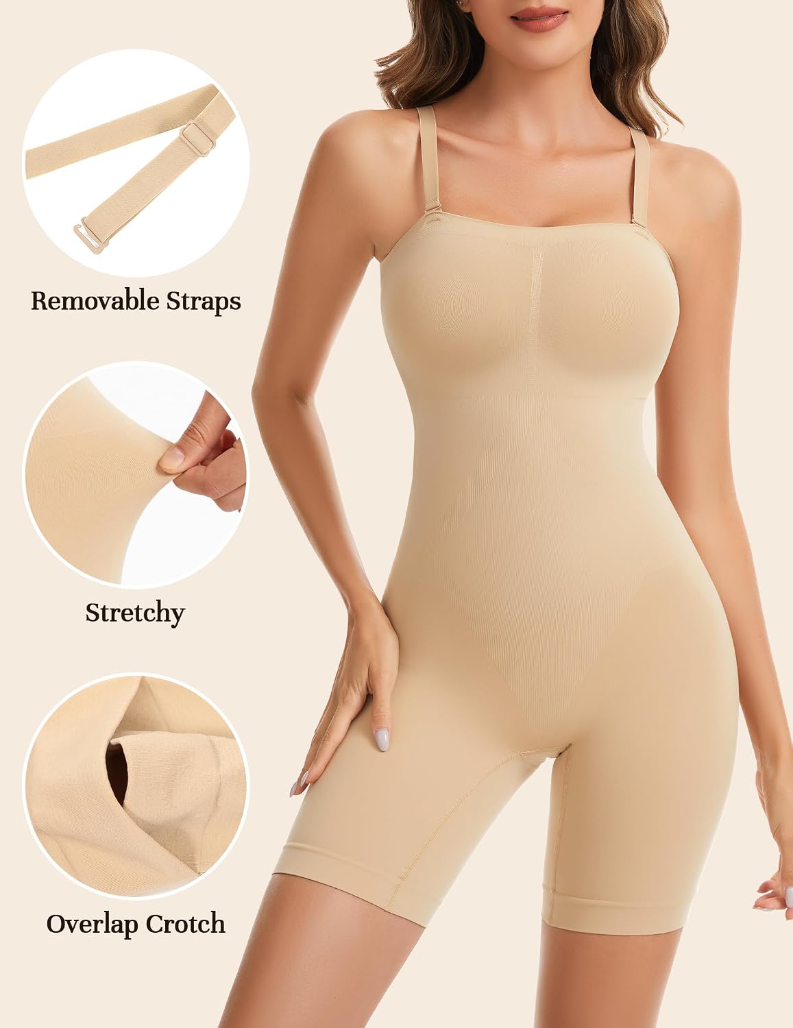 Woahee Strapless Shapewear Bodysuit with Tummy Control — image 4