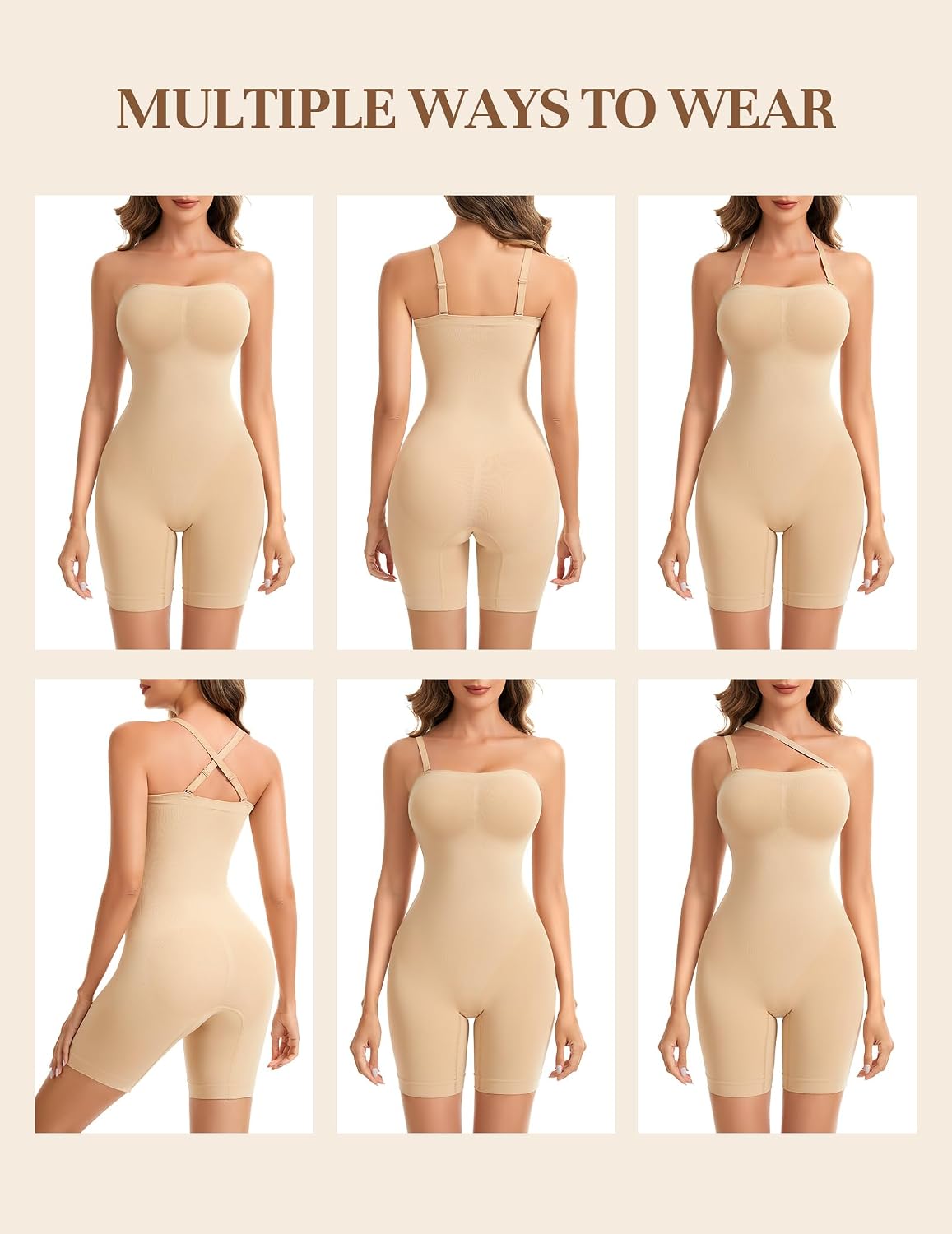 Woahee Strapless Shapewear Bodysuit with Tummy Control — image 5