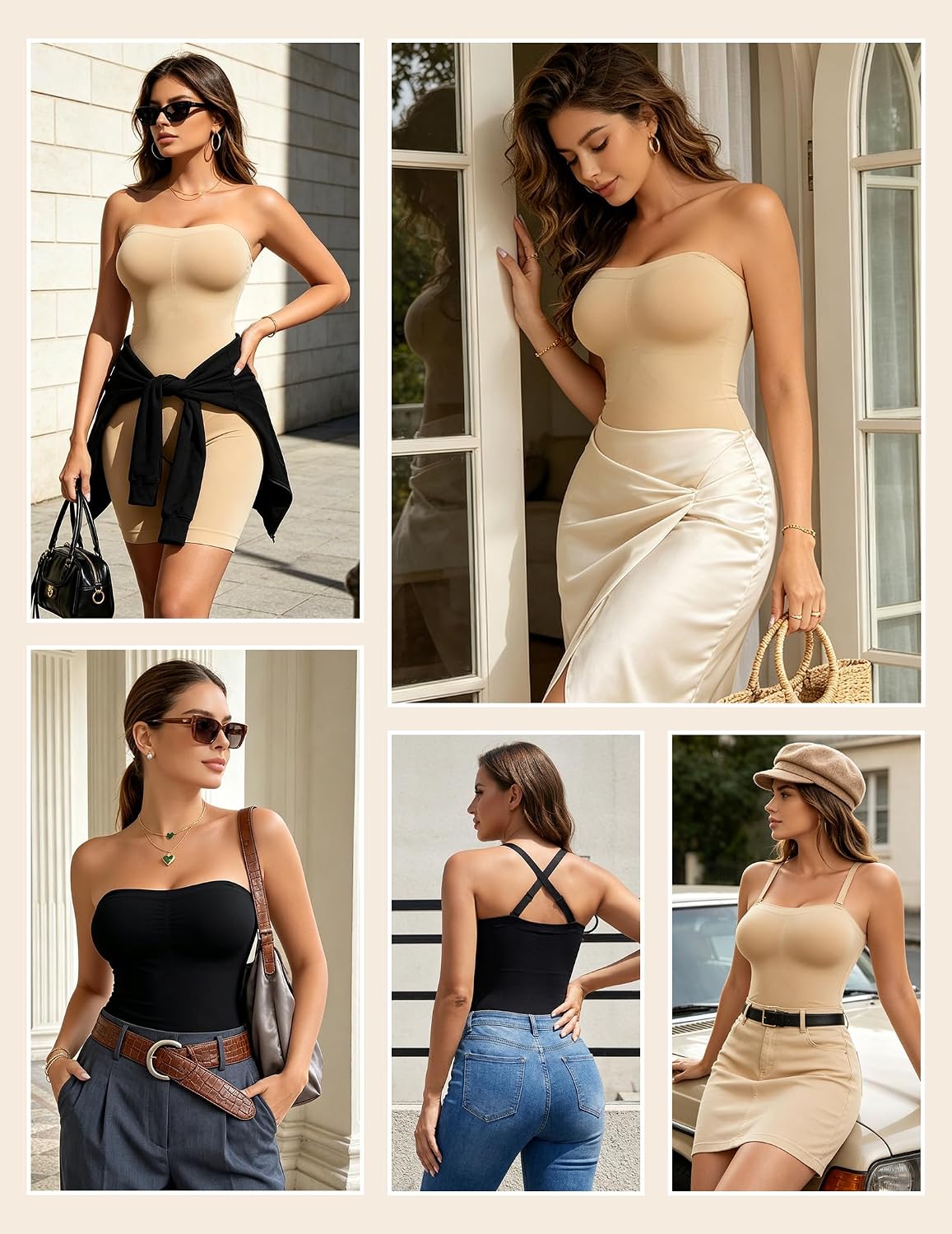 Woahee Strapless Shapewear Bodysuit with Tummy Control — image 6