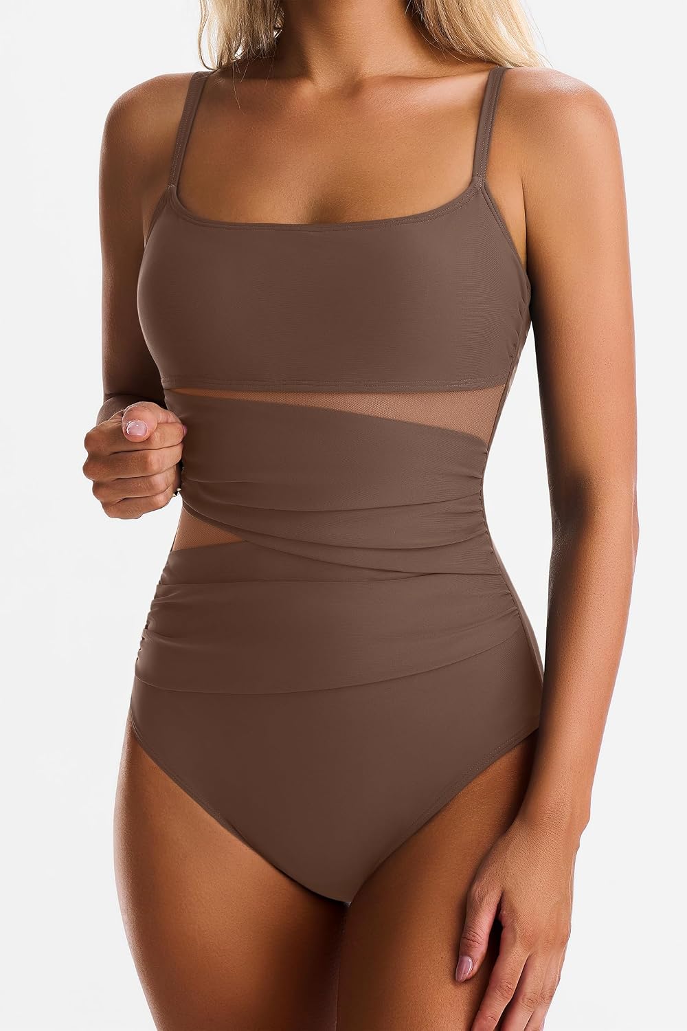 EVOCRCO Square Neck Tummy Control Swimsuit — image 2